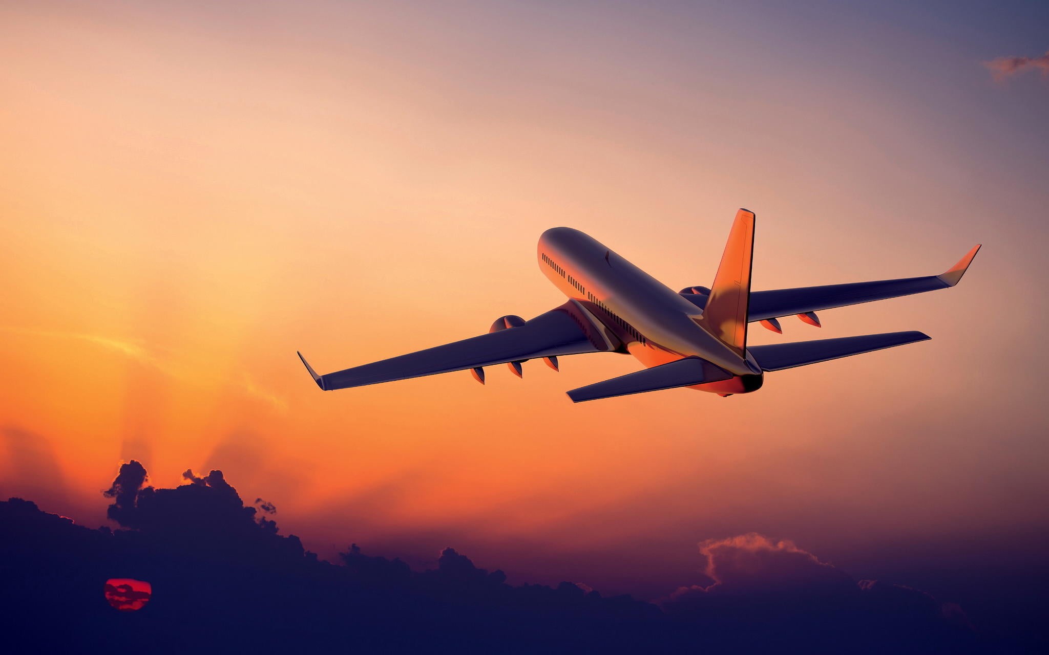 journey, travel, mode of Transport, engine, cloudscape, flight, sky, arrival, sunrise, aircraft Wing, beauty in nature, aerospace Industry, landing - Touching Down, HD Wallpaper