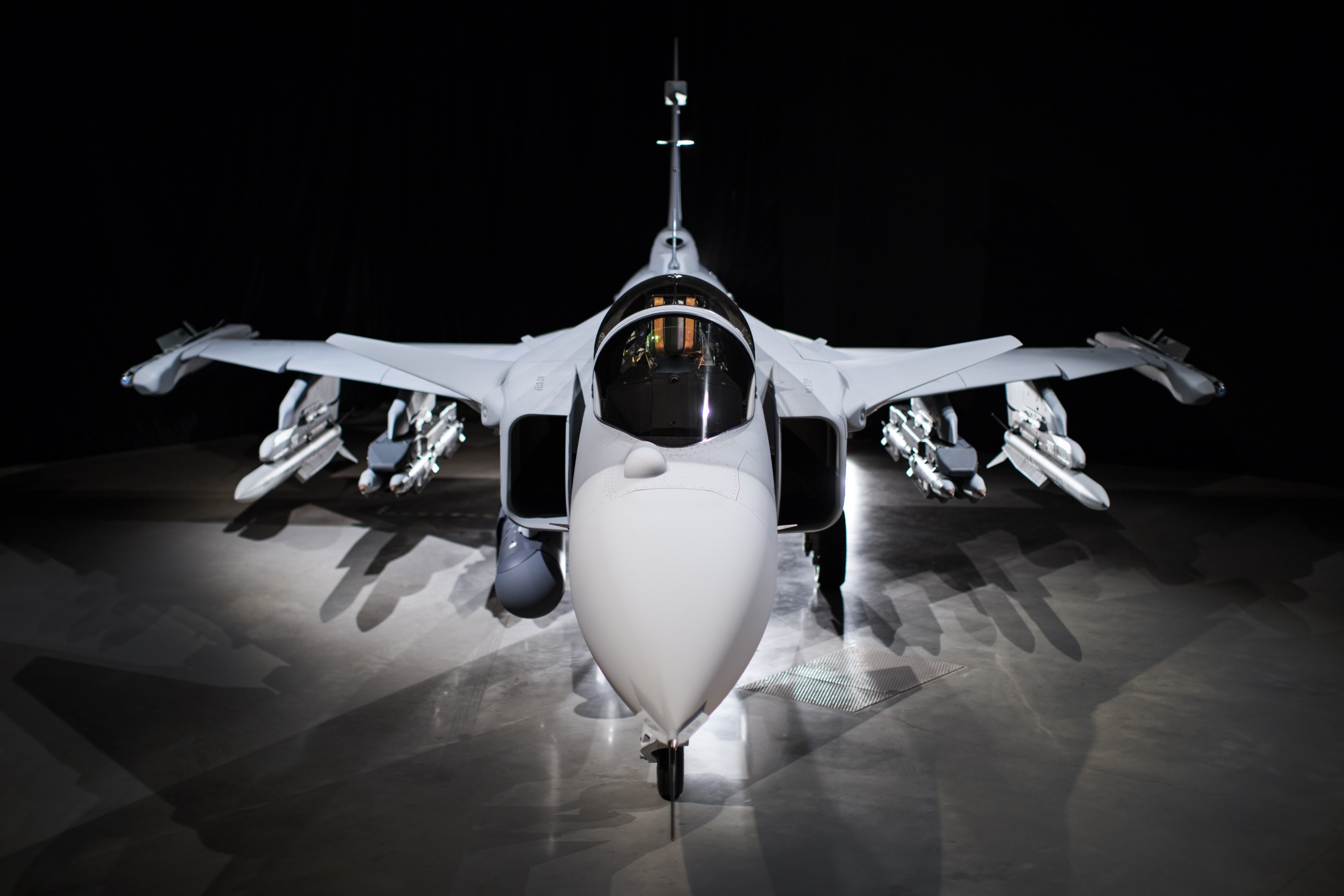 Fighter jet, Saab JAS 39 Gripen, 2K, HD Wallpaper