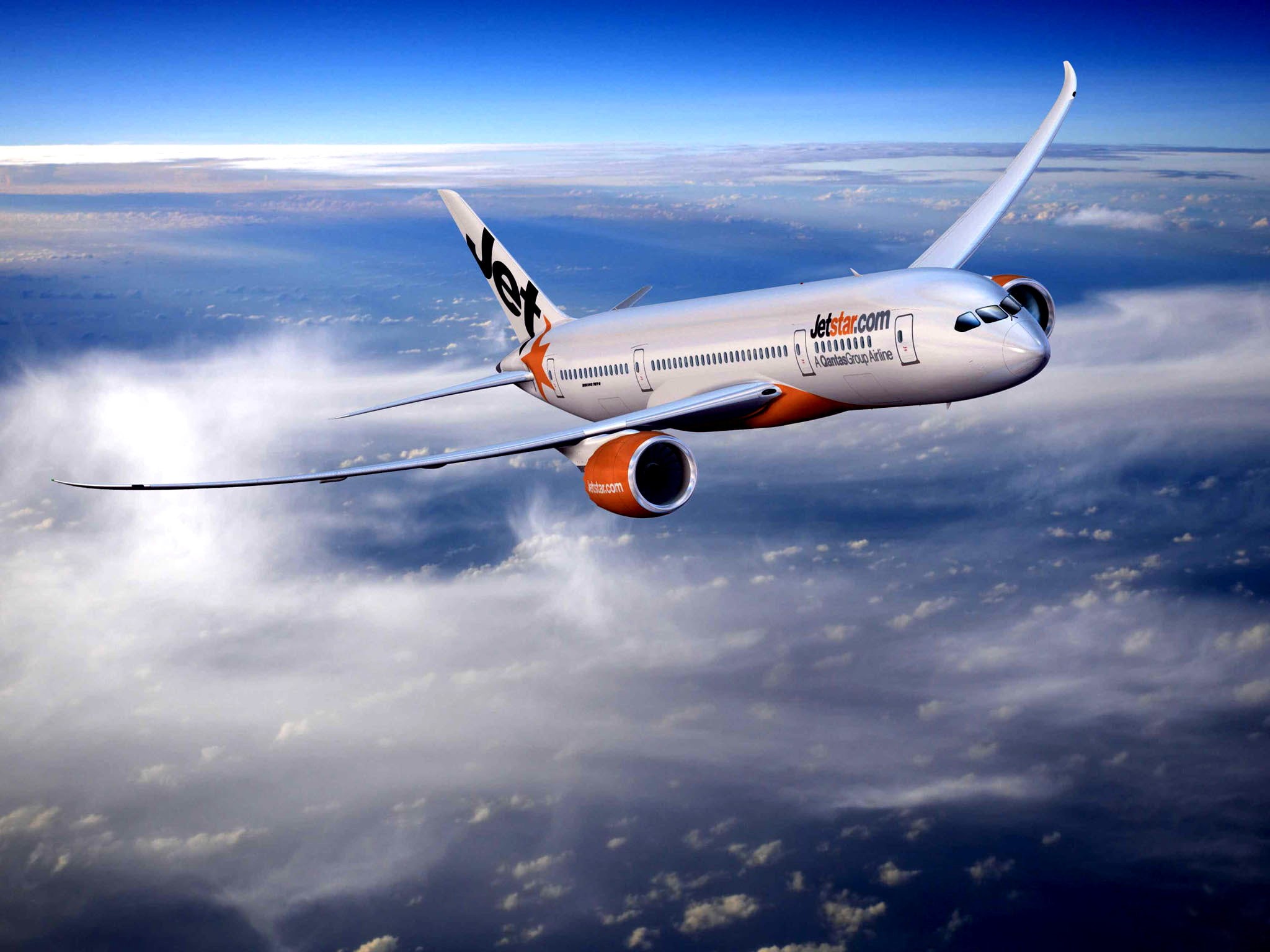 journey, aircraft Wing, boeing, above, mid-air, transportation, aerospace Industry, airport, Jetstar, flying, speed, Airways, no people, blue, Height, engine, HD Wallpaper