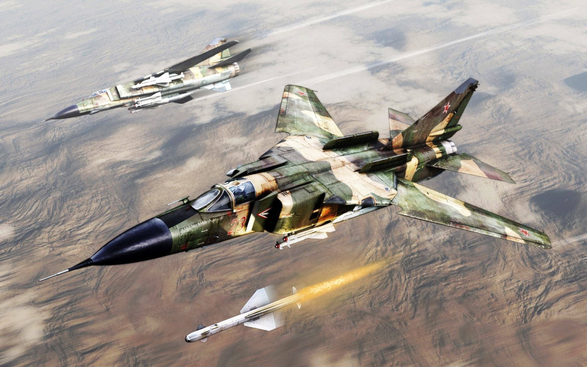 1080P, Art, beige, green, Painting, jets, Fighter, Rocket, plane, camouflage, MiG, soviet, HD Wallpaper