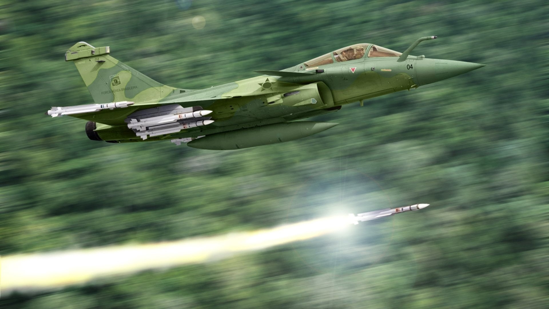 speed, mid-air, flying, no people, outdoors, jet, 1080P, fighter, side view, plane, Missile, transportation, mode of transportation, nature, Air Force, HD Wallpaper