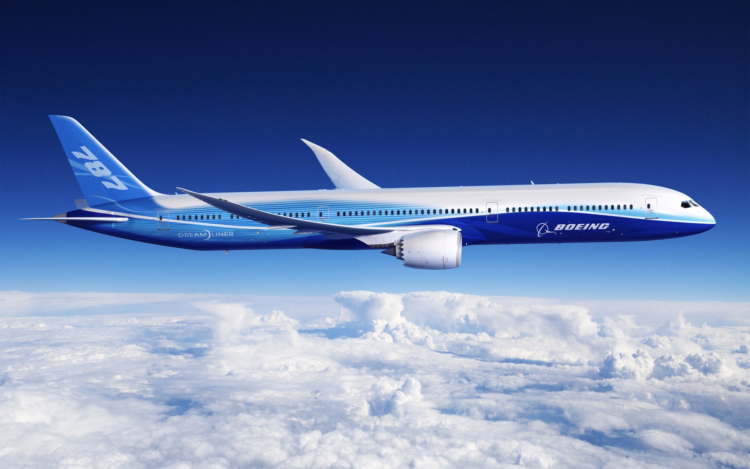2K, sky, airplane, boeing, plane, flight, HD Wallpaper