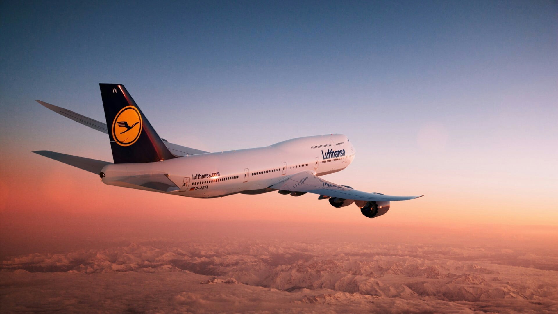 aerospace industry, blue, private airplane, sky, nature, boeing 747-8i, air vehicle, mode of transportation, plane, 1080P, outdoors, piloting, airplane, HD Wallpaper