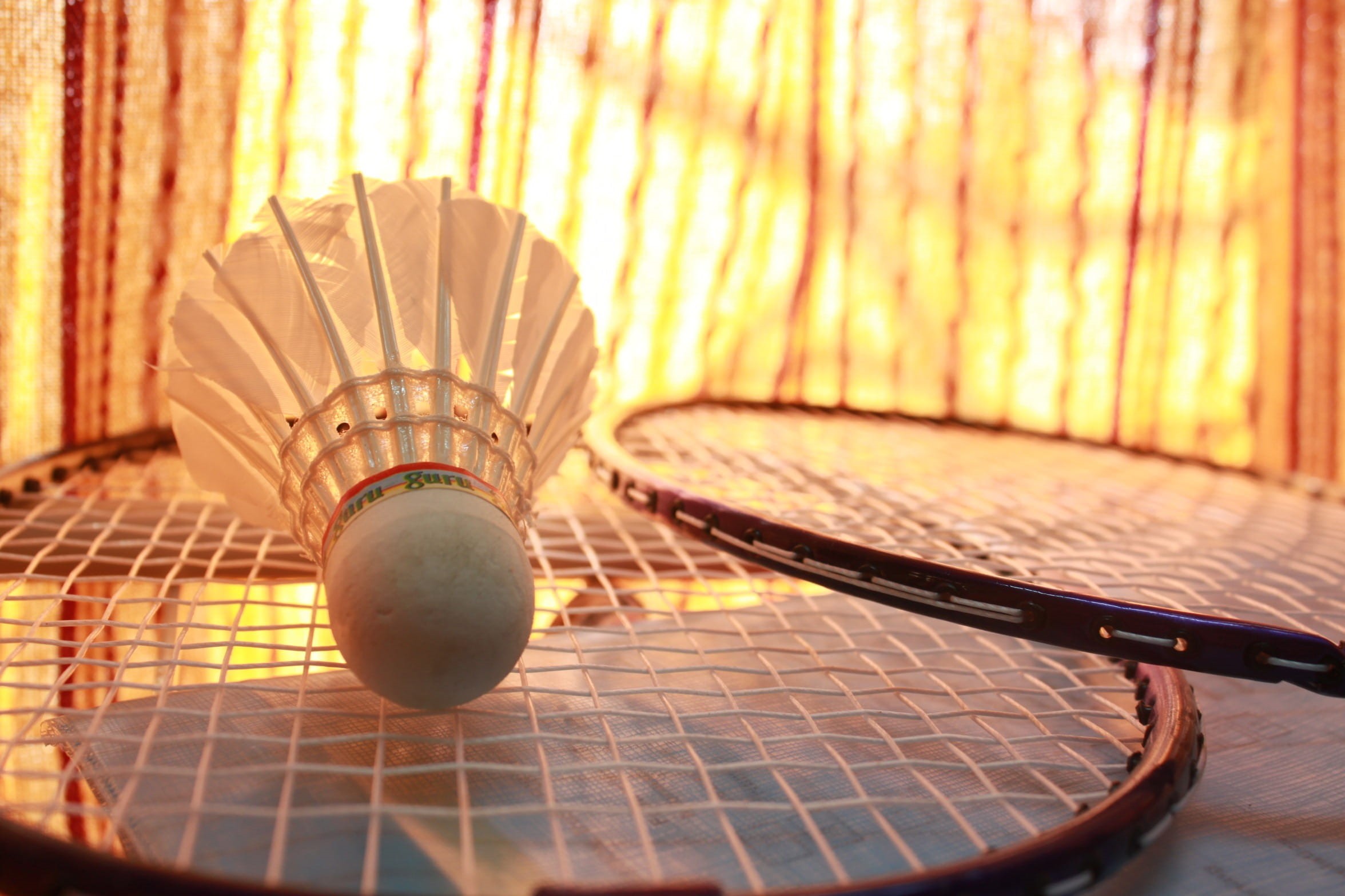 pattern, Shuttlecock, indoors, light - natural phenomenon, still life, Game, day, table, white, two, focus on foreground, night, outdoors, racquet, nature, HD Wallpaper