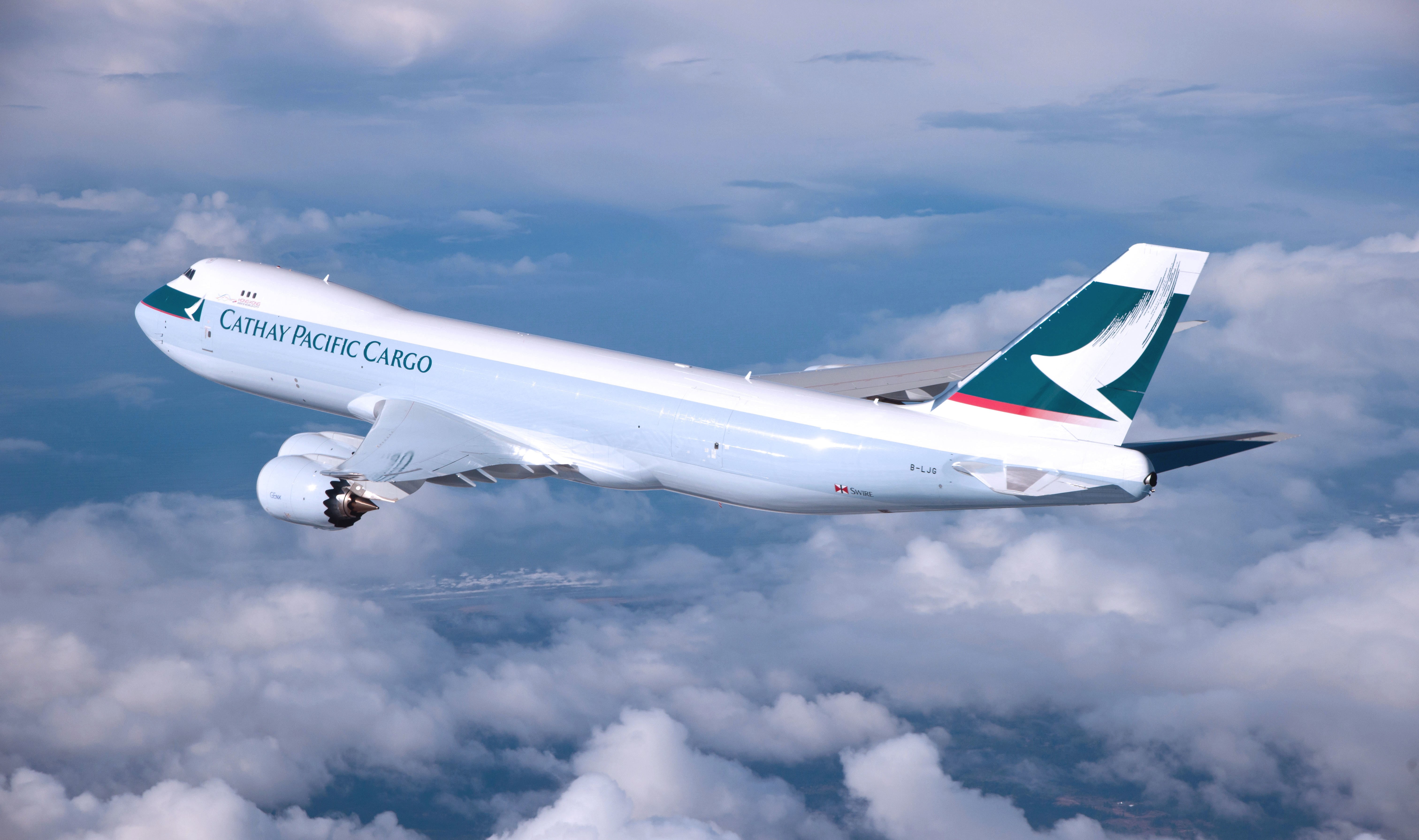 5K, In The Air, Aviation, Flies, The plane, Boeing, Wings, Clouds, Cathay Pacific, 747, HD Wallpaper