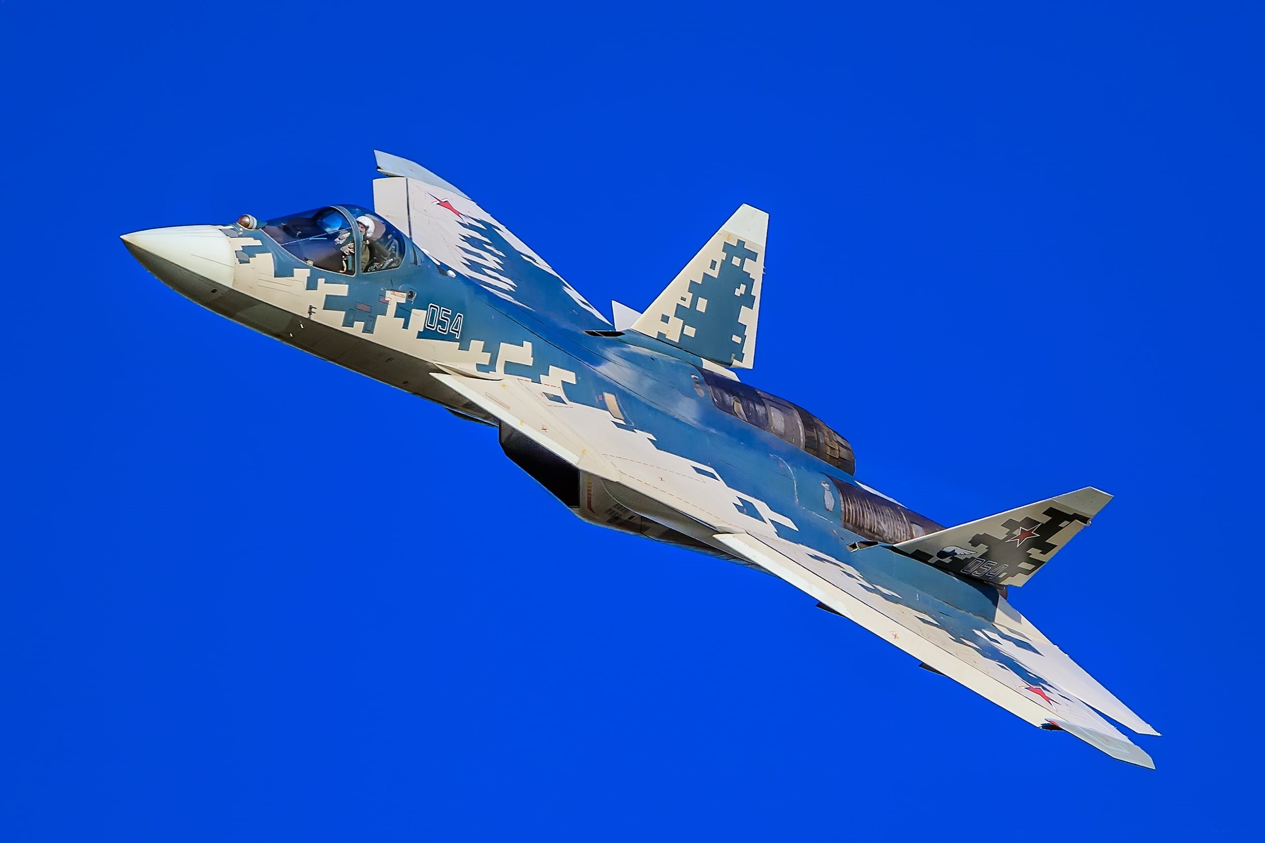 Su-57, multifunction, flight, " PAK FA", T-50, 2K, fighter, HD Wallpaper