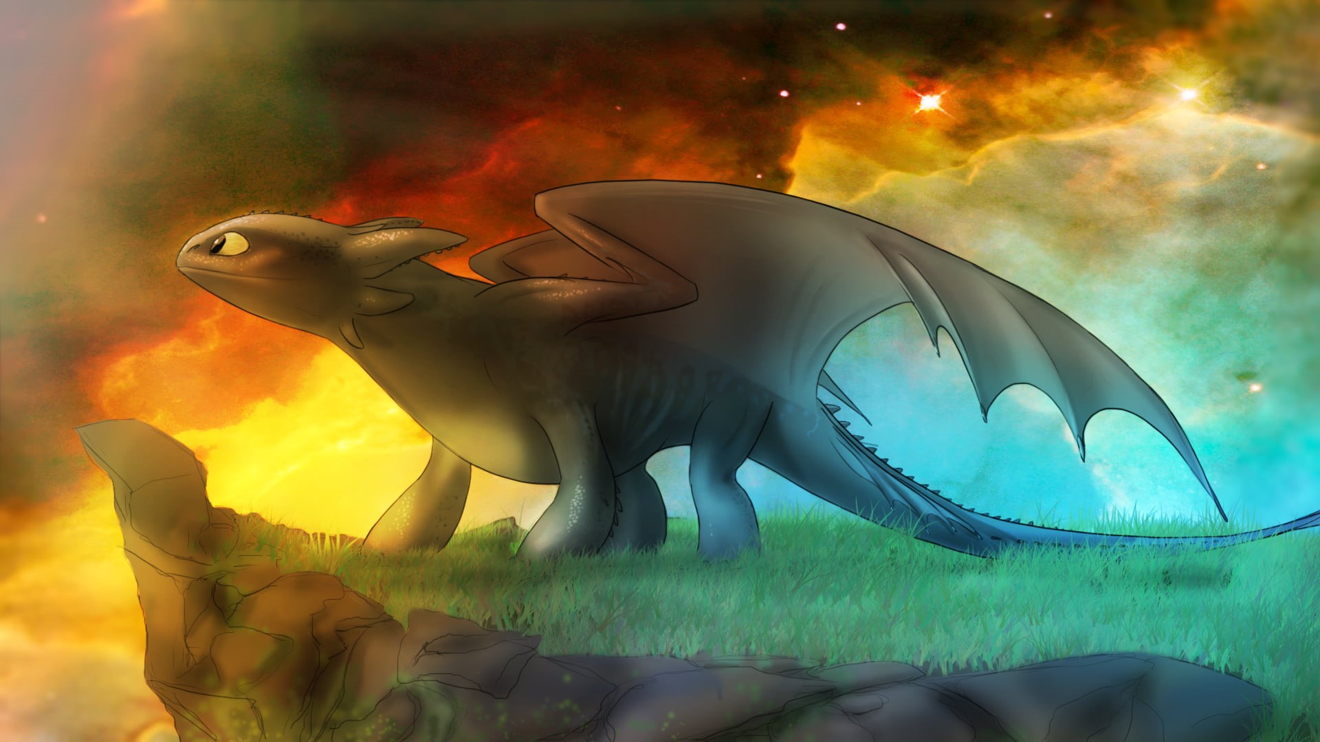 sculpture, Dreamworks, art and craft, digital composite, tank, How to Train Your Dragon, illuminated, animal wildlife, no people, representation, HD Wallpaper