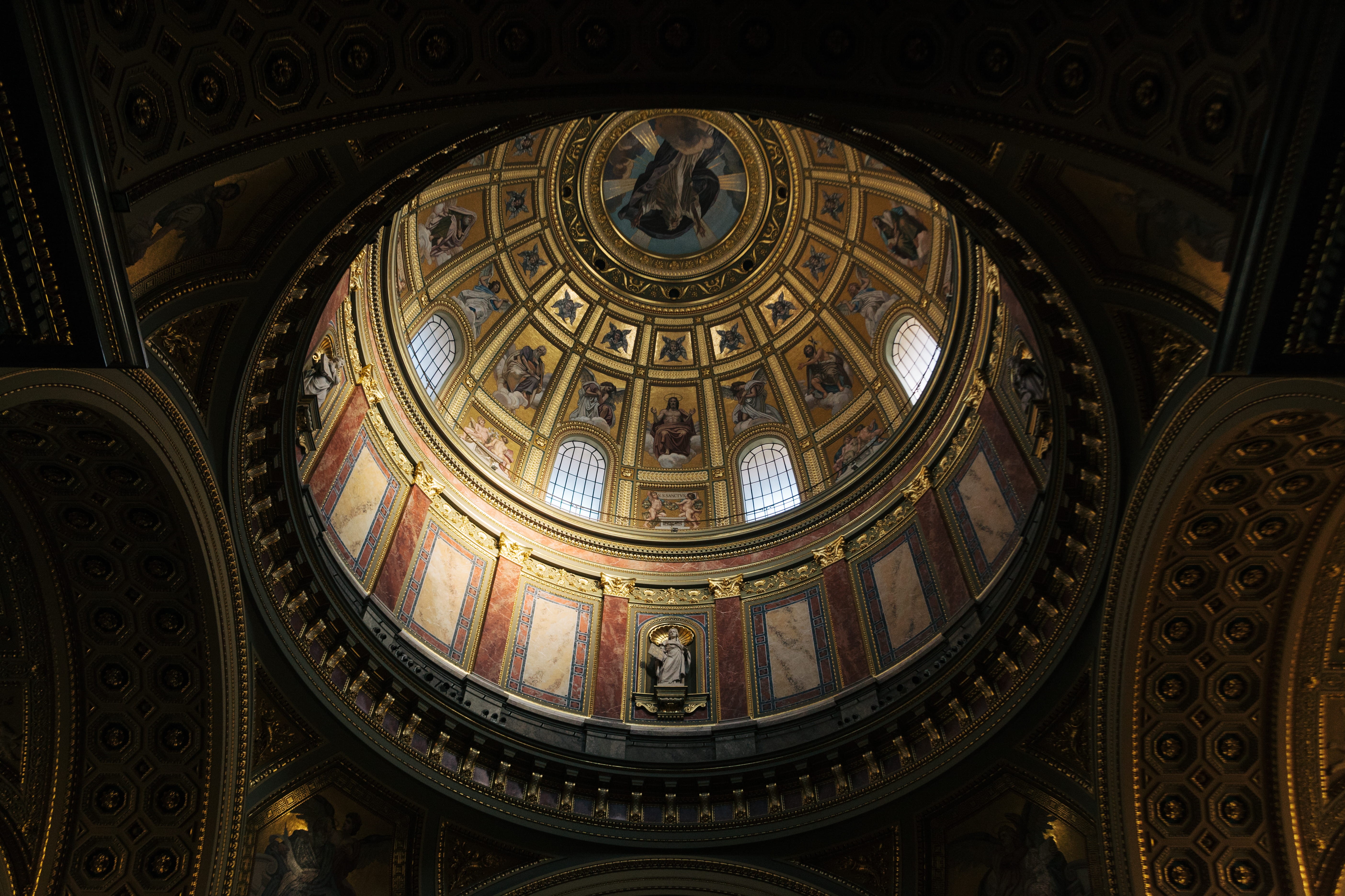 dome, sculpture, spirituality, church, wall, gold, color Image, europe, architecture And Buildings, travel Destinations, stain, catholicism, italy, built Structure, HD Wallpaper