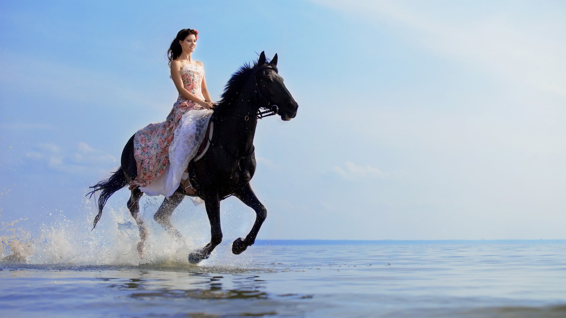 women, model, horse riding, photography, 1080P, HD Wallpaper
