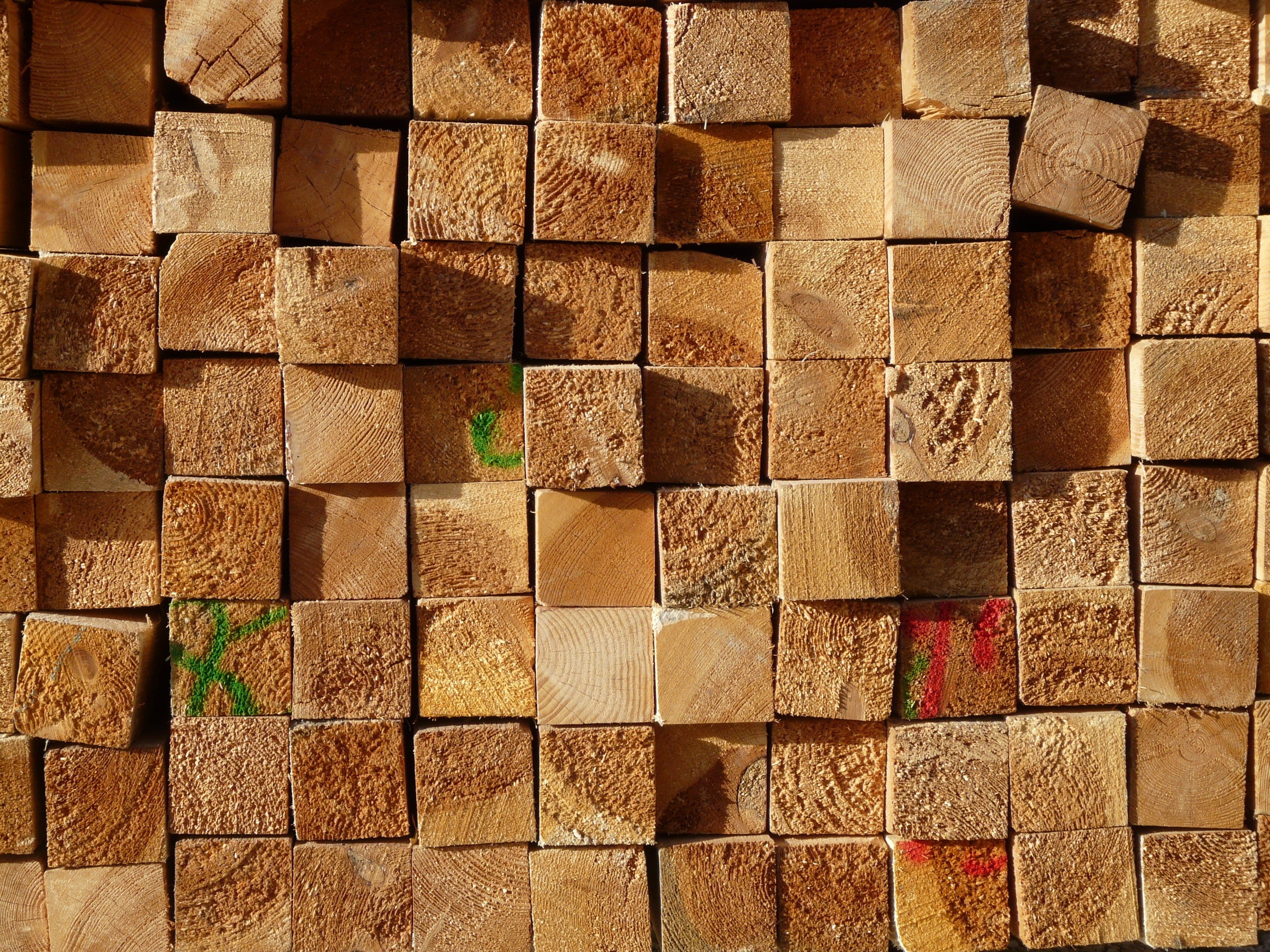 square, abundance, stone Material, choice, multi colored, abstract, wall - Building Feature, shape, Beams, stack, wooden, design, backgrounds, indoors, HD Wallpaper