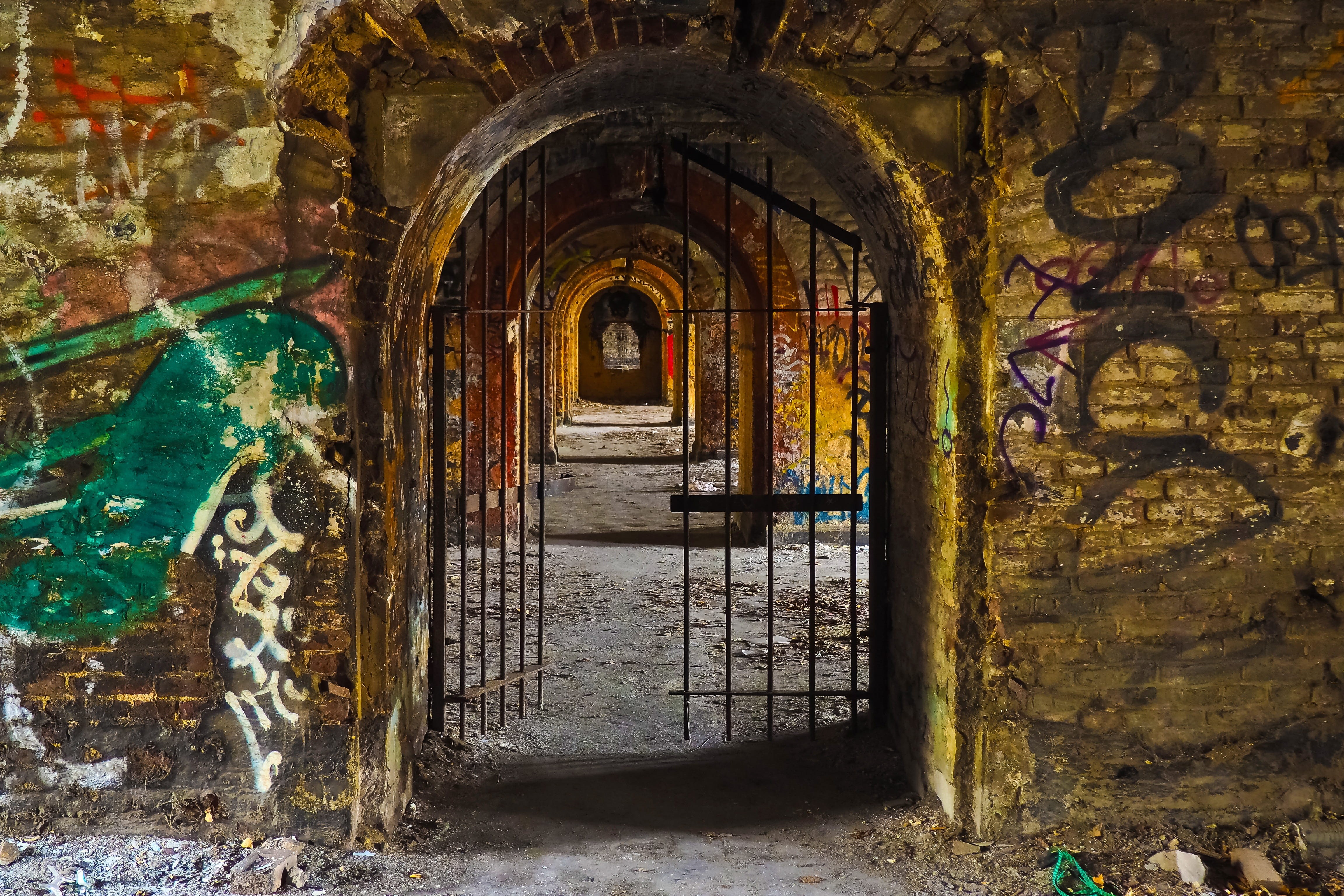 military, entrance, no people, decline, tunnel, destruction, ruin, built structure, abandoned, building exterior, passage, broken, lost places, old, stone wall, HD Wallpaper