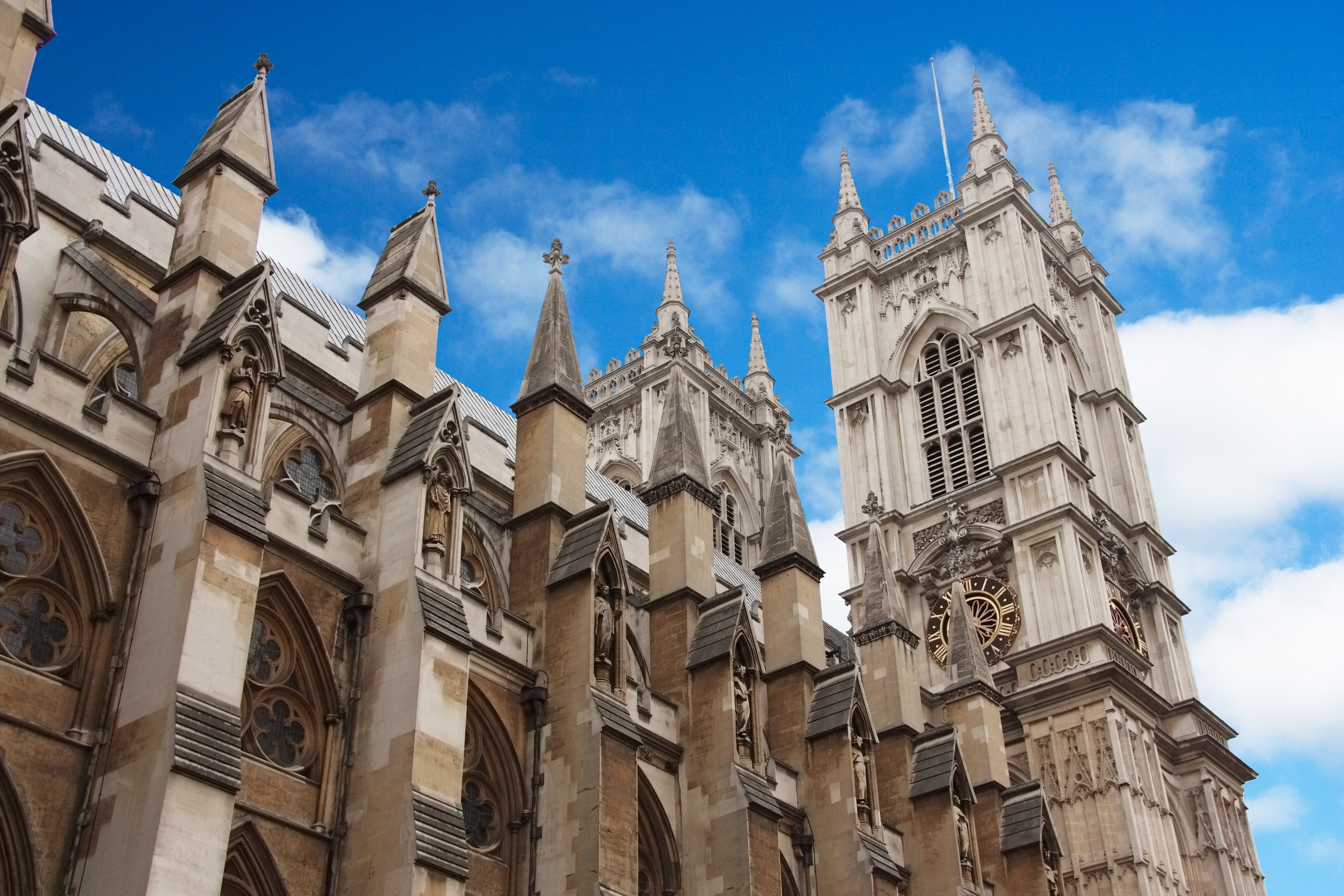 england, landmark, structure, spire, sky, gothic style, travel, Westminster, Abbey, nature, travel destinations, unesco, no people, belief, history, outdoors, HD Wallpaper