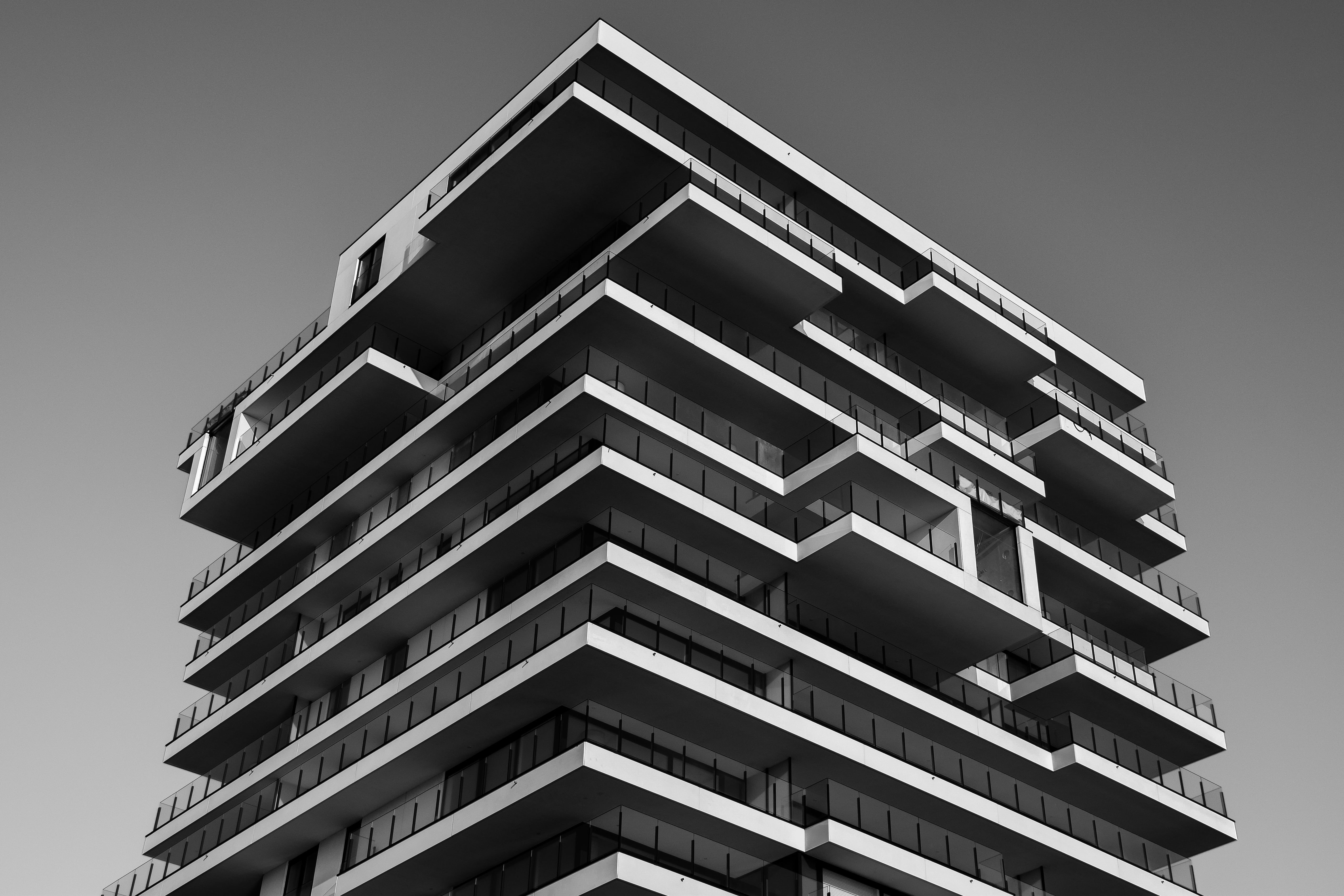built structure, photography, windows, city, high-rise, housing development, 4K, residential district, high, low angle shot, glass, house, pattern, building exterior, HD Wallpaper
