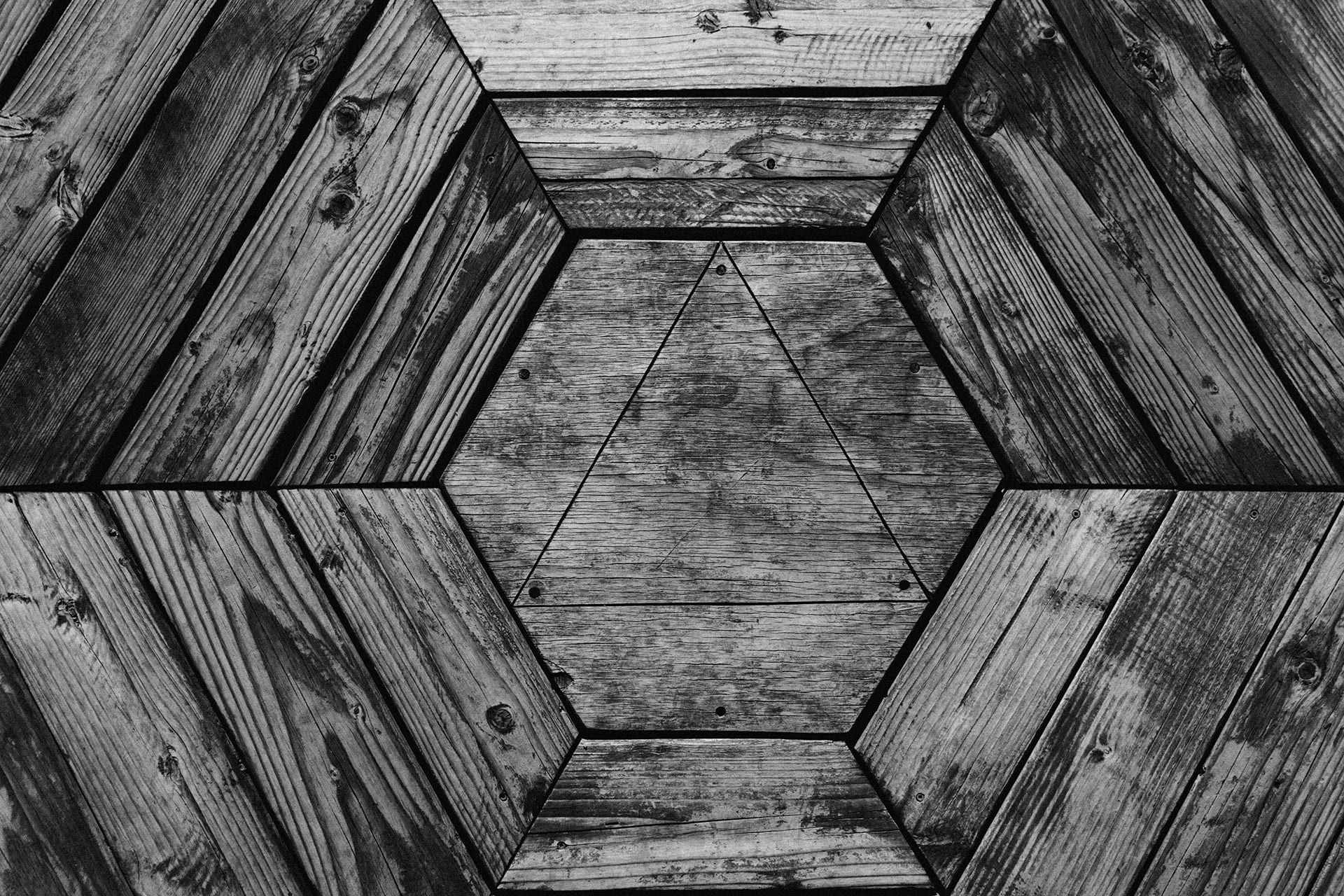triangle, texture, pattern, day, wooden, indoors, hexagonal, tiles, diminishing perspective, hexagon, high angle view, geometric shape, backgrounds, textured, HD Wallpaper