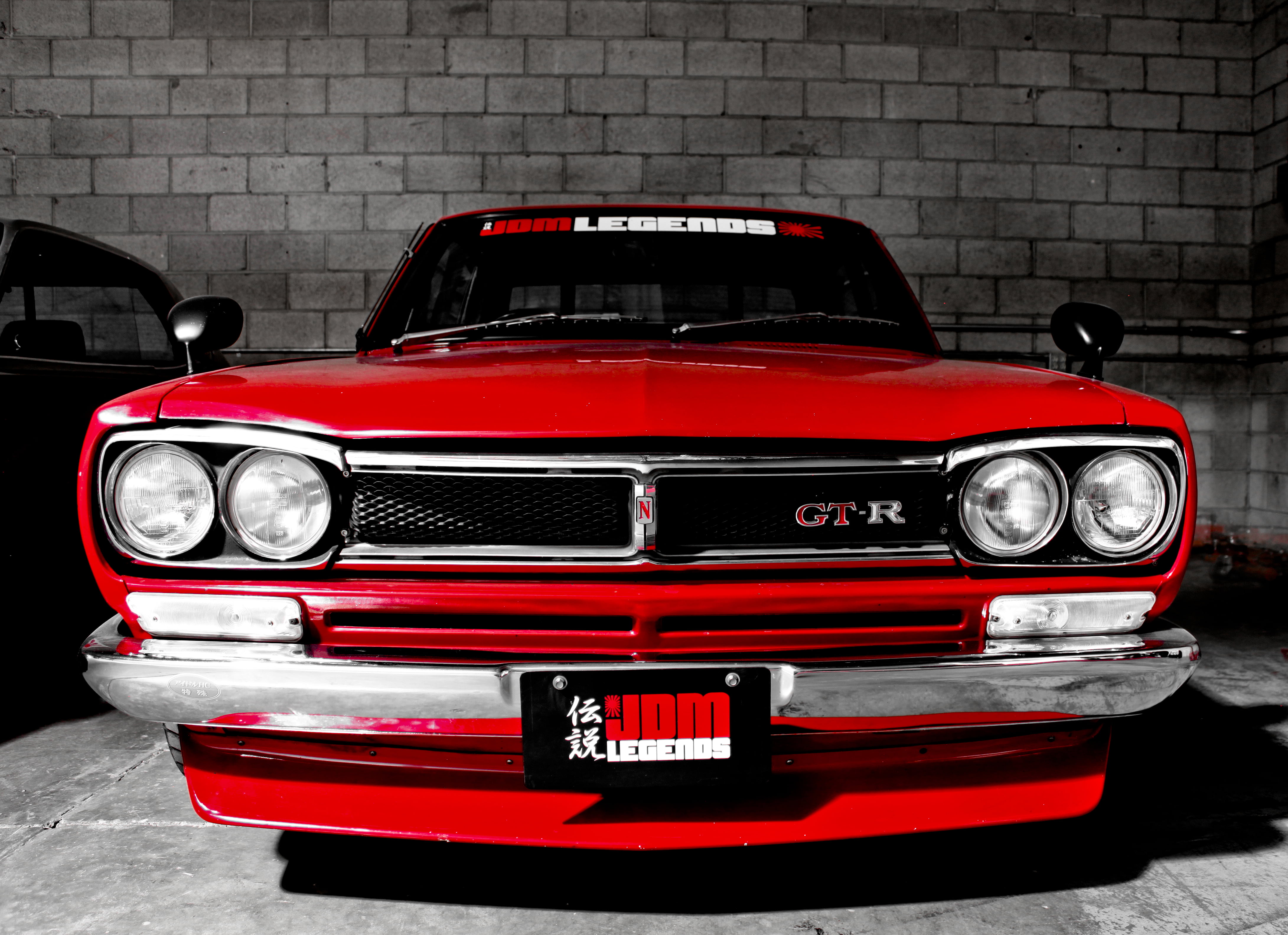 r, headlight, classic, Japanese domestic market, coupe, city, stationary, shiny, wall - building feature, american Culture, chrome, red, antique, vintage Car, HD Wallpaper