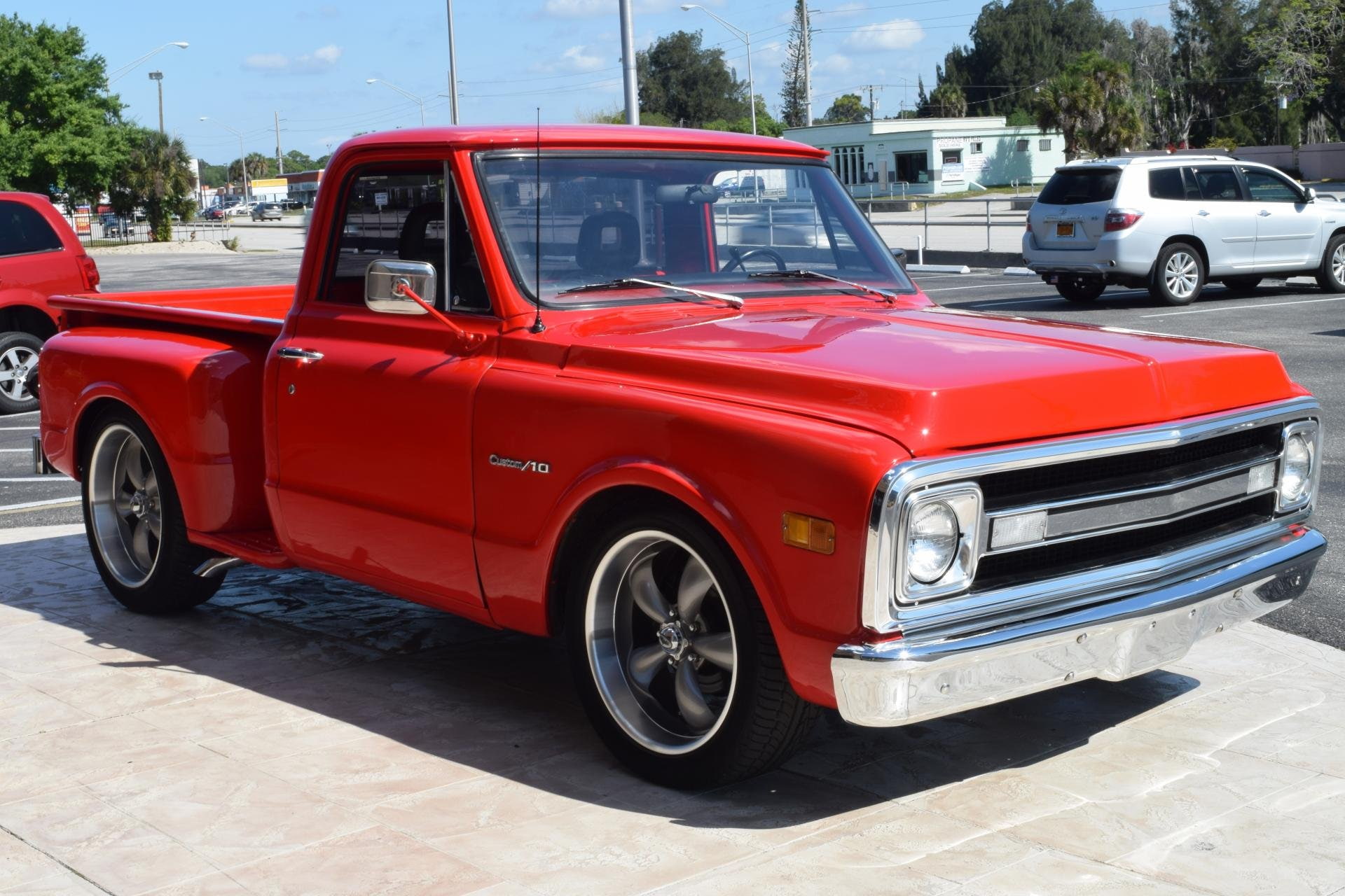 pickup, 1080P, truck, red, c10, chevrolet, 350, 1970, HD Wallpaper