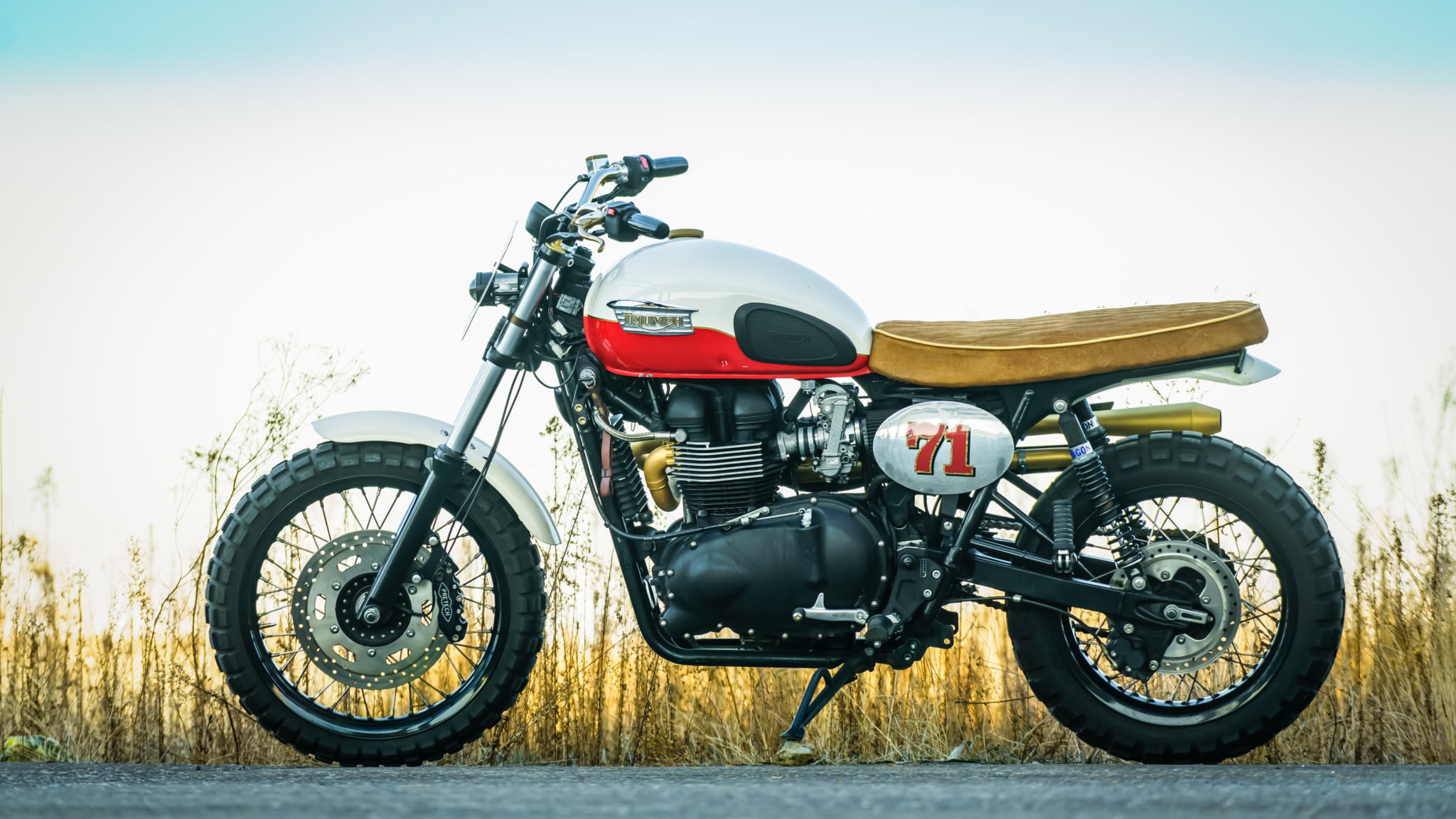 Vehicles, Motorcycle, 1080P, Triumph Scrambler, HD Wallpaper
