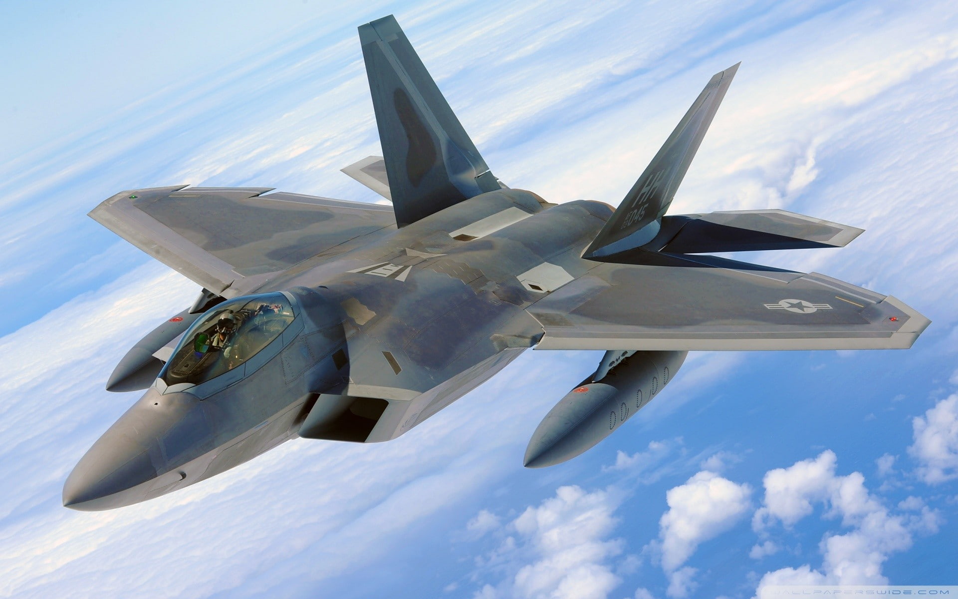 F22-Raptor, 1080P, warplanes, HD Wallpaper
