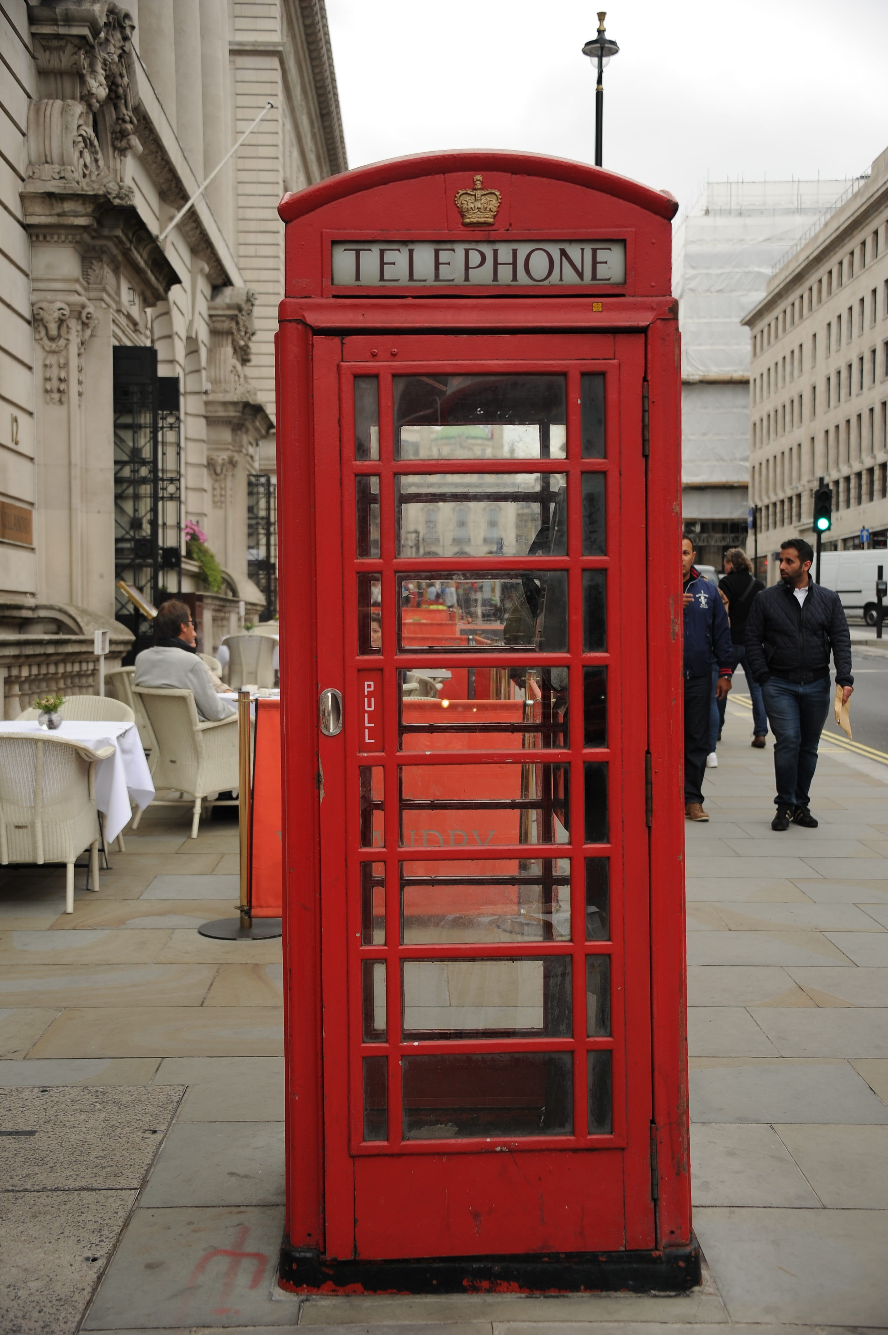 outdoors, red, telephone booth, historically, connection, Phone Booth, road, England, pay phone, street, communication, building exterior, day, real people, Phone HD Wallpaper