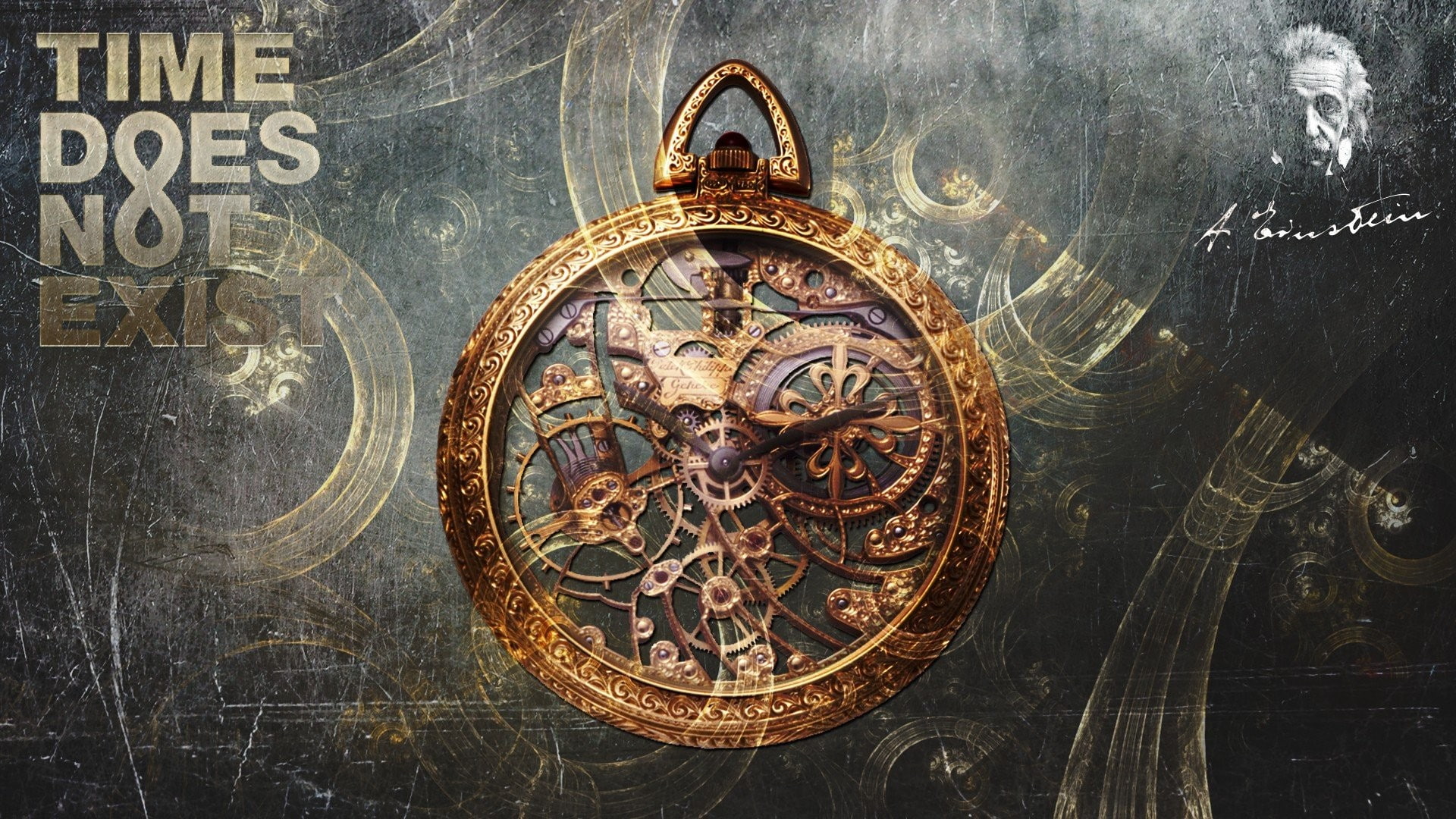 the past, ornate, close-up, wall - building feature, antique, no people, creativity, artwork fantasy art time clocks clockwork pocketwatches albert einstein, HD Wallpaper