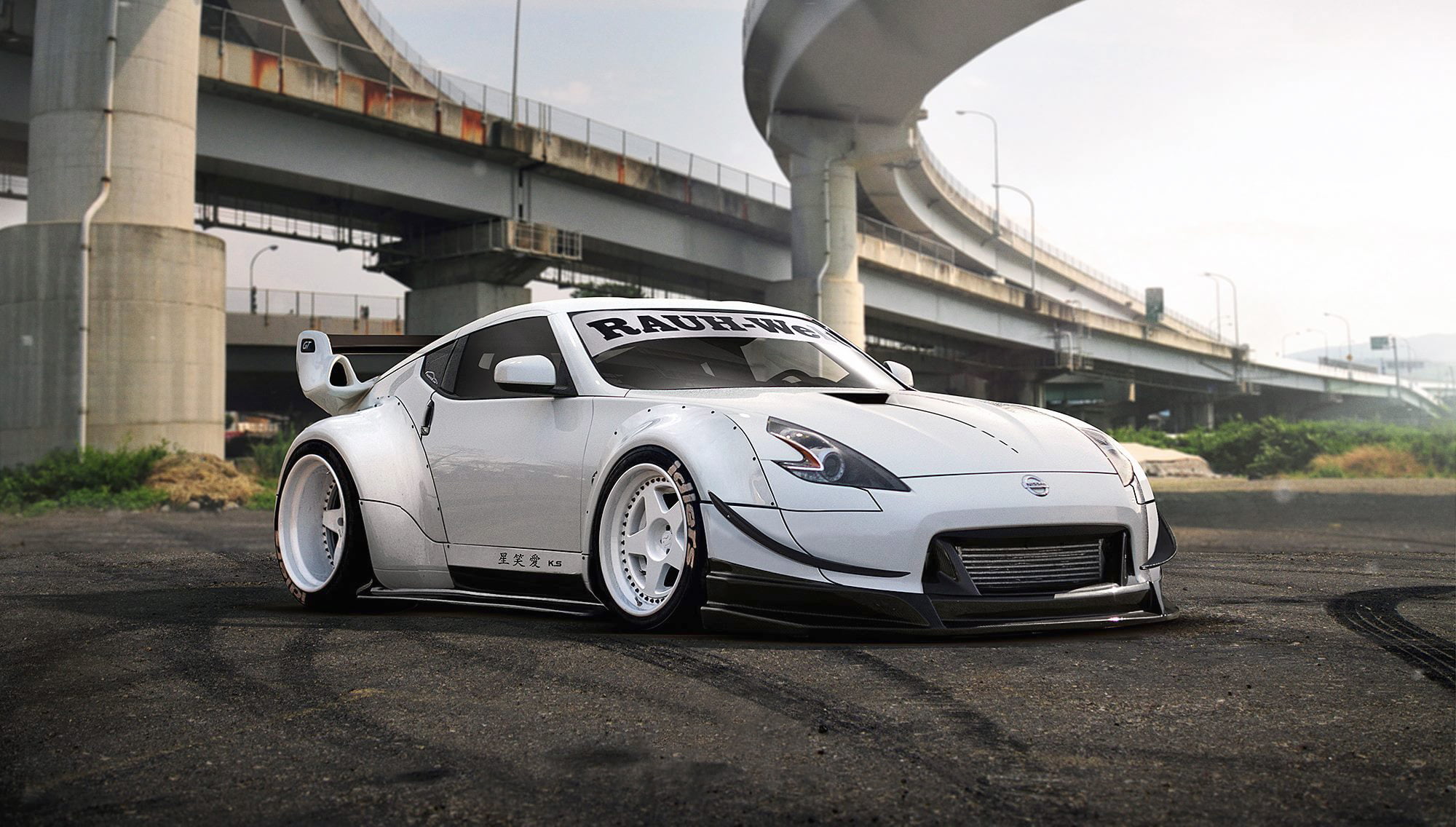 Future, 370Z, bridge - man made structure, land vehicle, building exterior, road, luxury, Wheels, connection, Fifteen52, vintage car, Tuning, transportation, HD Wallpaper