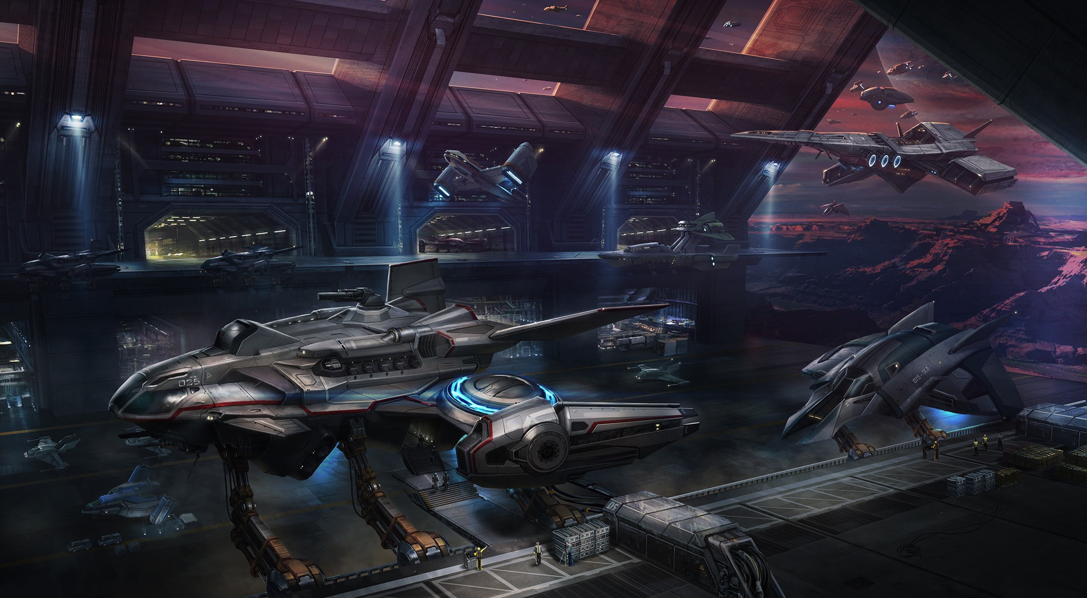 aircraft, craft, science fiction, science, illustration, 1080P, space, fiction, HD Wallpaper