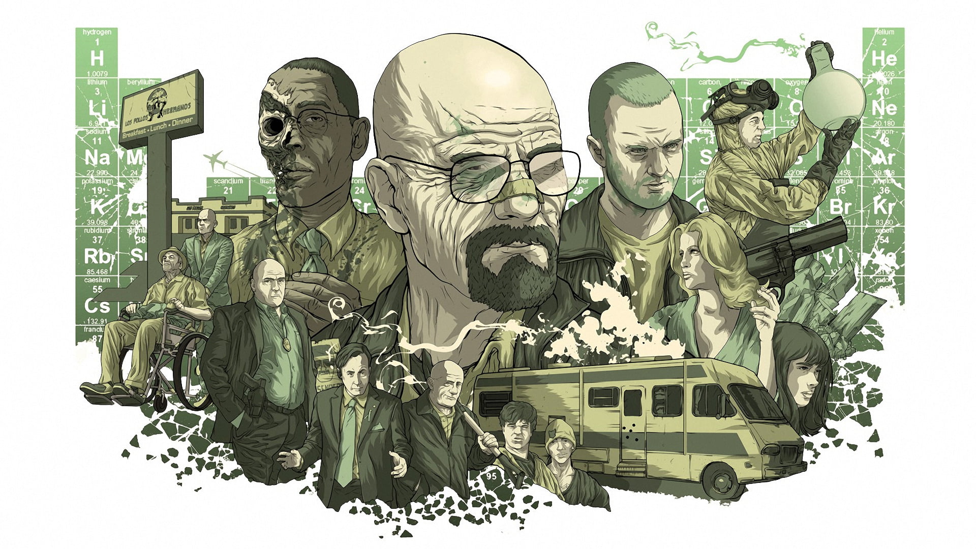 military uniform, 1080P, illustration, representation, army, Gustavo Fring, war, communication, army helmet, Hank Schrader, TV Show, government, weapon, HD Wallpaper