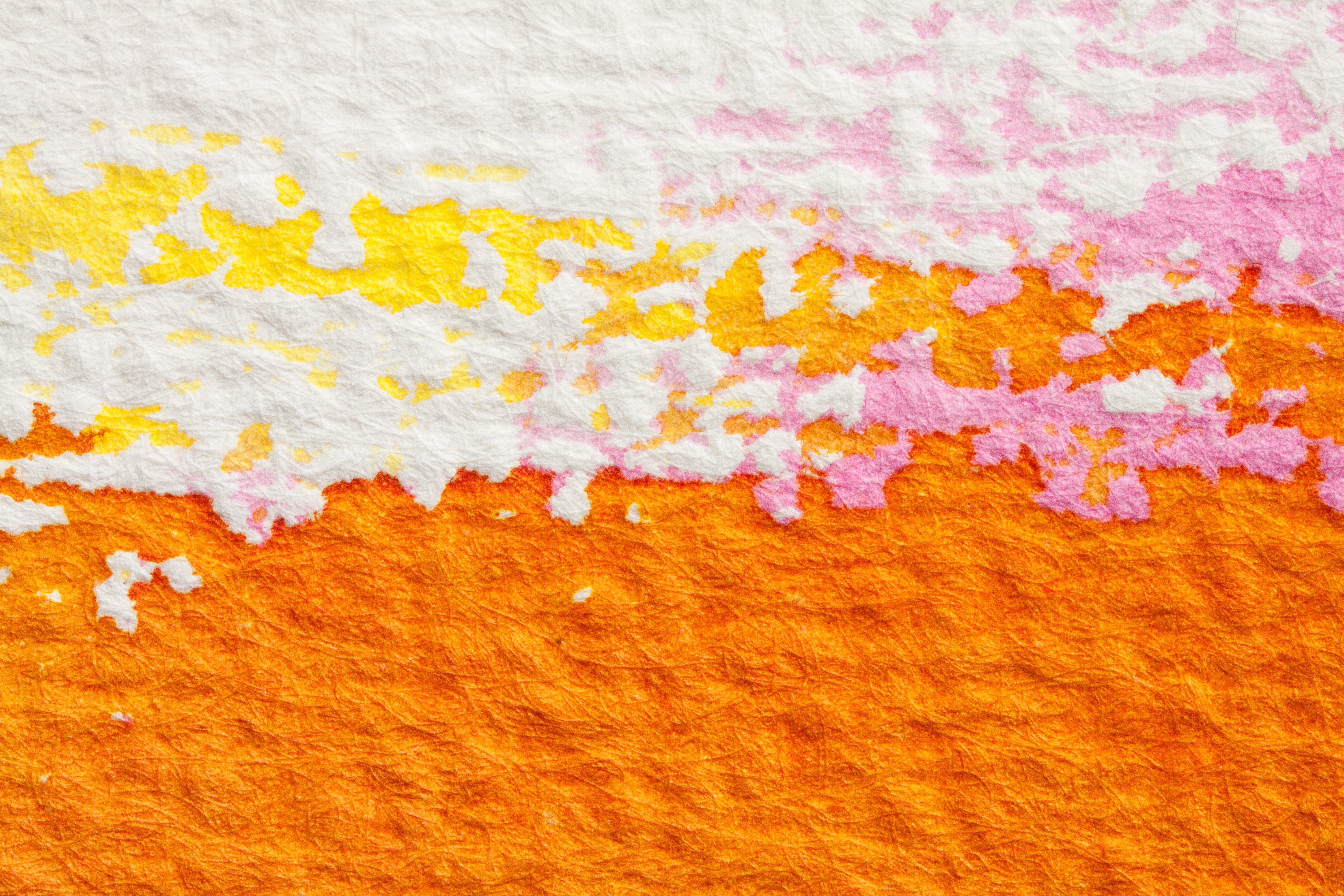 serene, painting technique, course, white, macro, full frame, yellow, background, built structure, indoors, soluble in water, spring, textile, handmade paper, HD Wallpaper