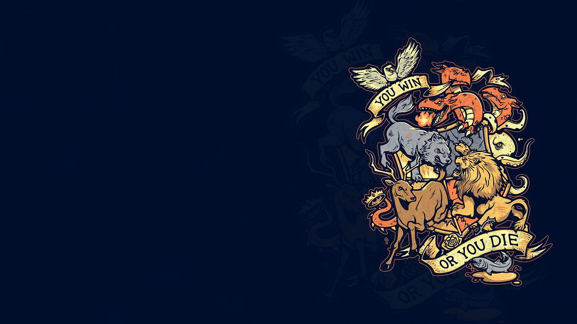 craft, decoration, design Element, Game Of Thrones, colored background, celebration, animals, close-up, halloween, motto, design, indoors, creativity, logo, HD Wallpaper