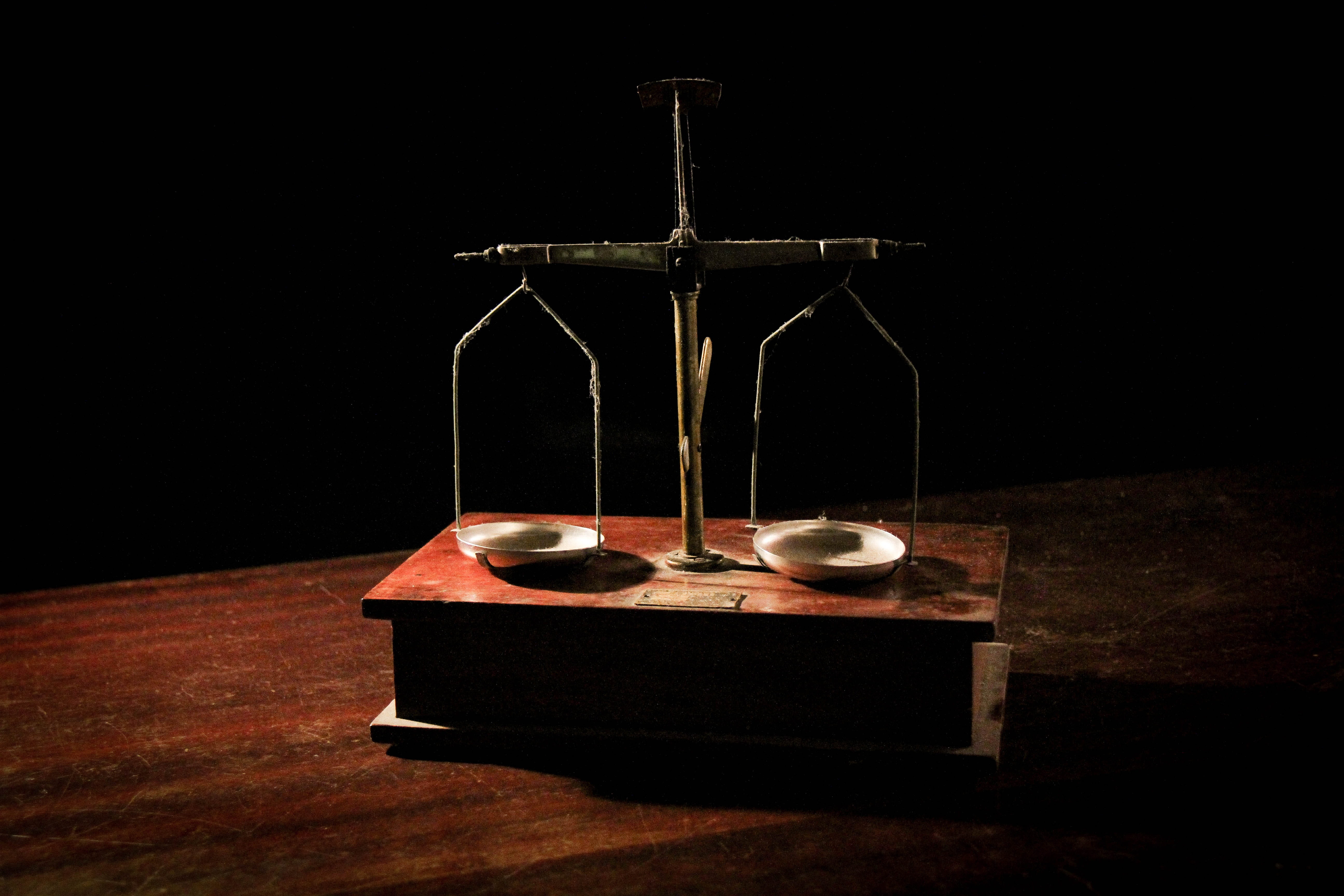 table, dark, wooden, antique, wood - material, botany, history, ancient, Chemical, 5K, indoors, weight, balance, measuring, scale, day, studio shot, emotion, HD Wallpaper