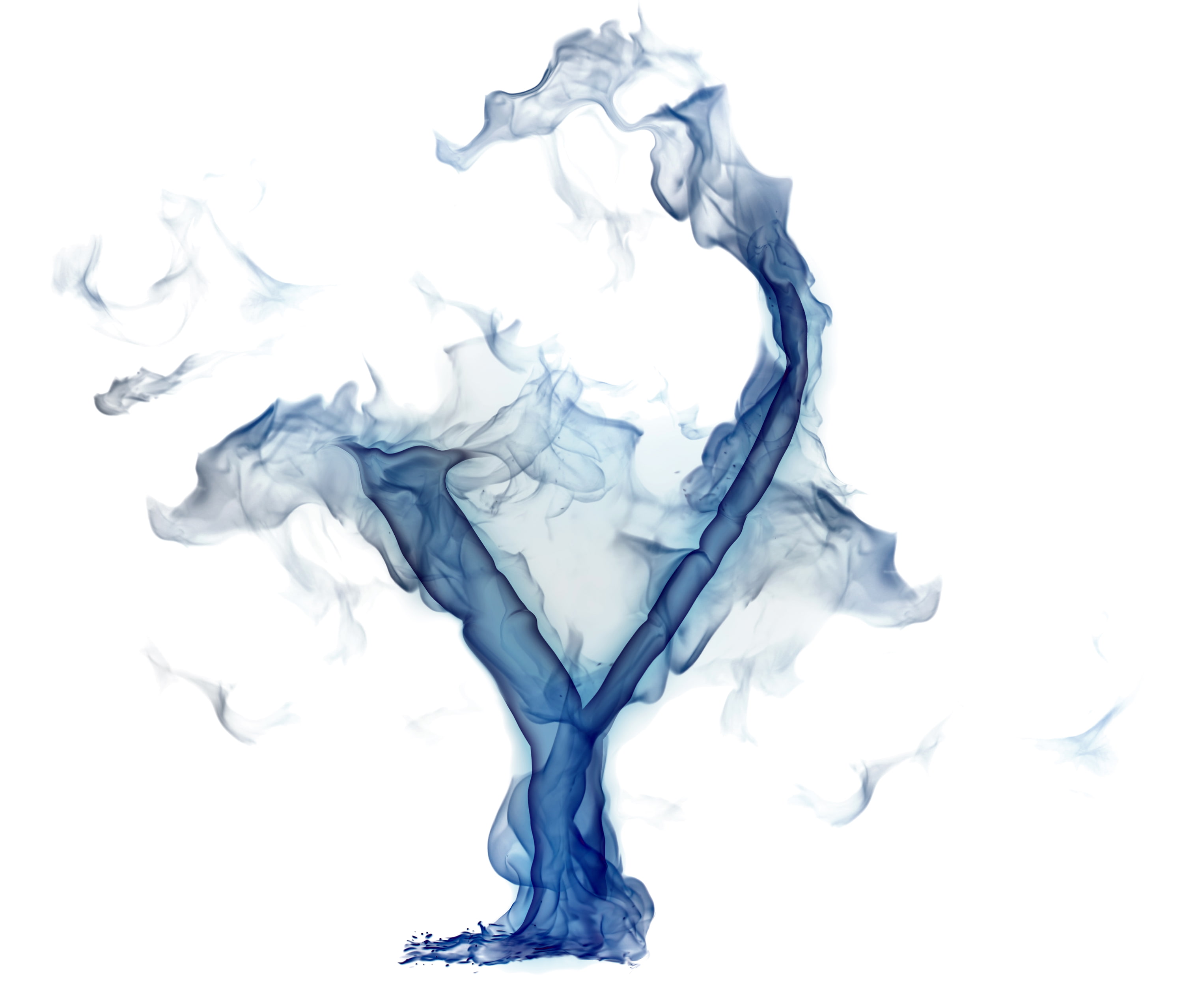 blue, smoke, letter, Litera, gas, 2K, HD Wallpaper
