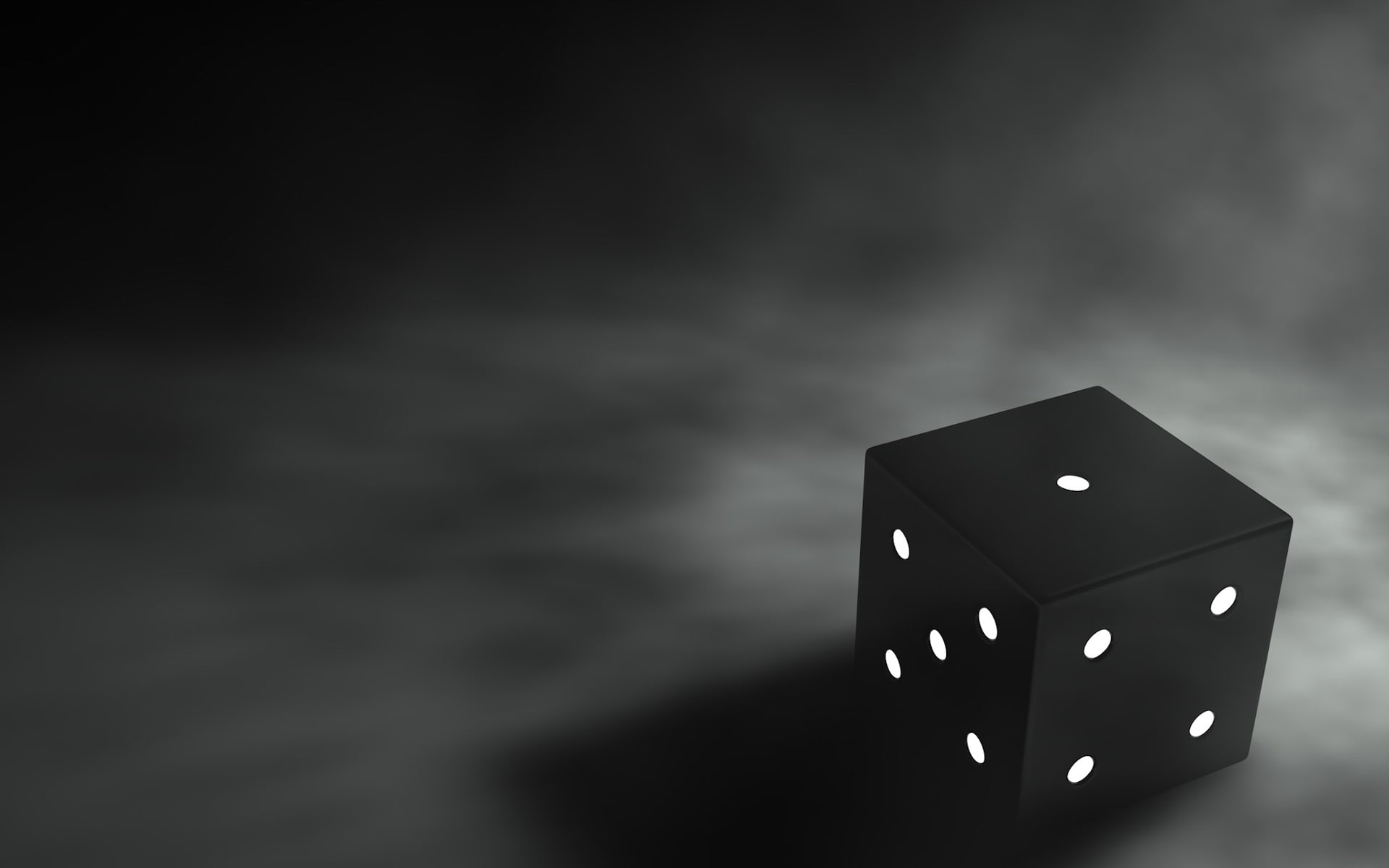 art, dice, digital, 1080P, abstract, dark, shadow, digital art, black, HD Wallpaper