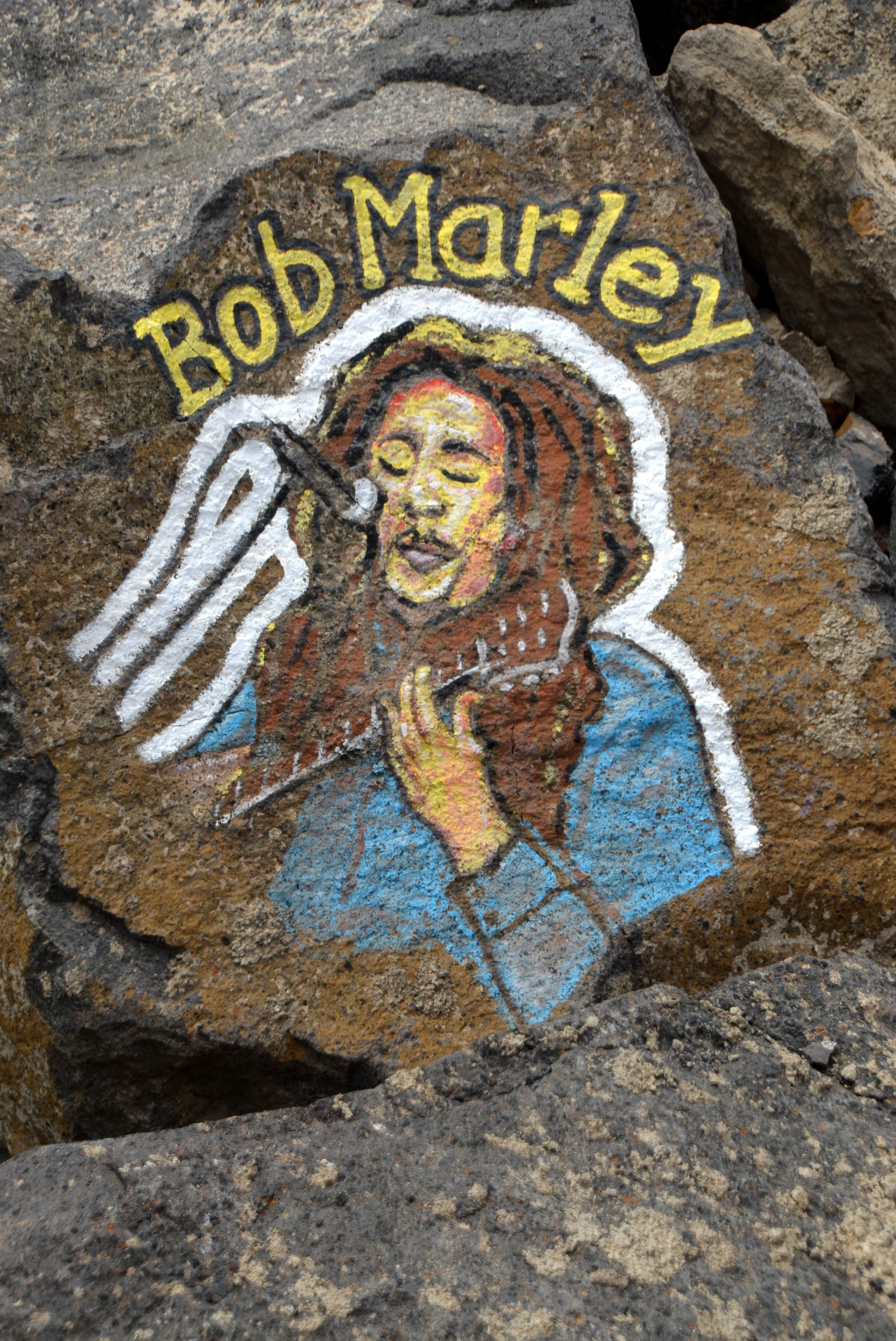 painting, 4K, representation, artwork, stony, jamaica, stone, spirituality, human representation, the past, graffiti, Reggae, belief, bob, day, solid, Phone HD Wallpaper
