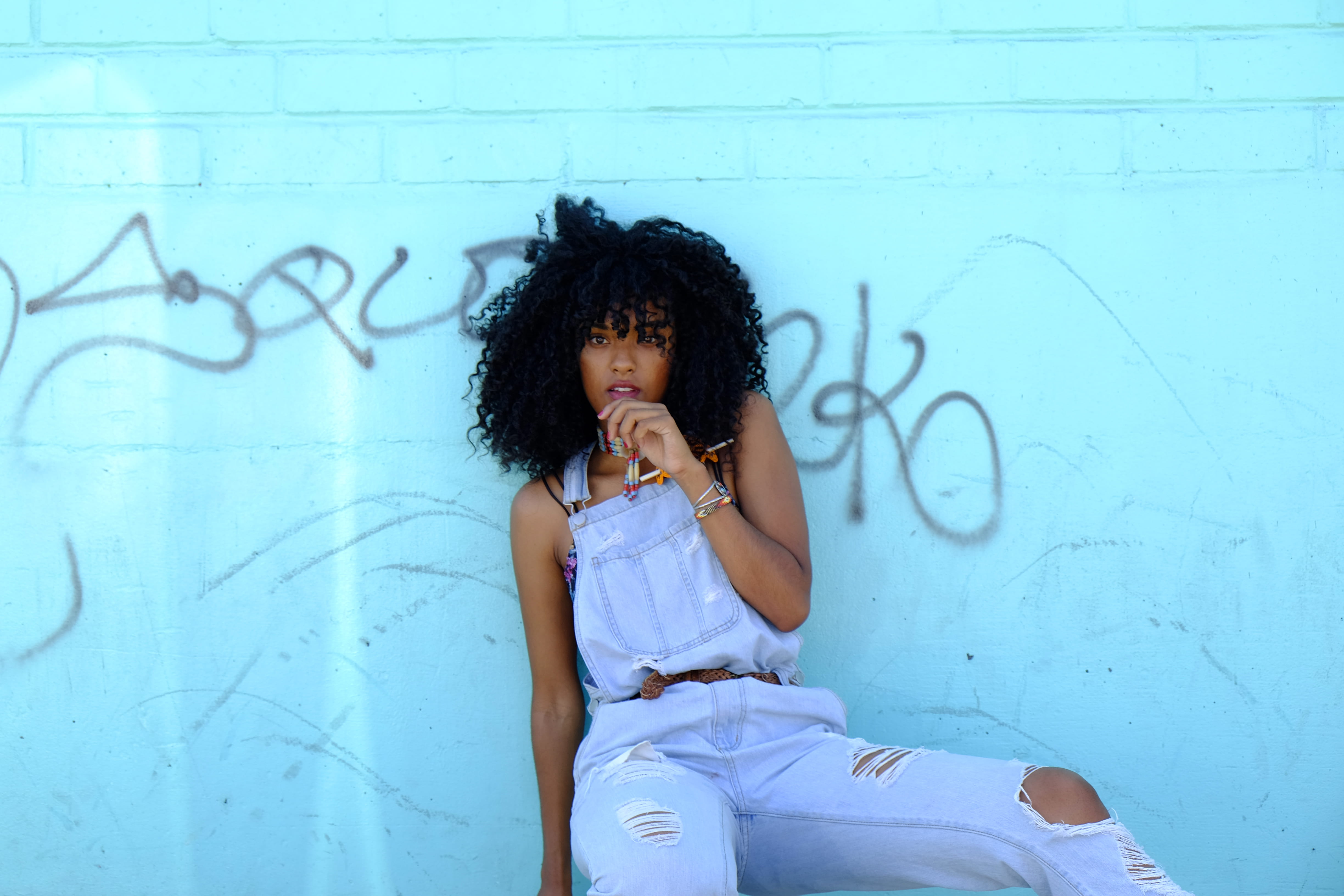 californium, youth Culture, fashionable, beautiful People, fashion Model, downtown, mixed Race Person, beautiful, woman, denim, natural hair, happiness, HD Wallpaper