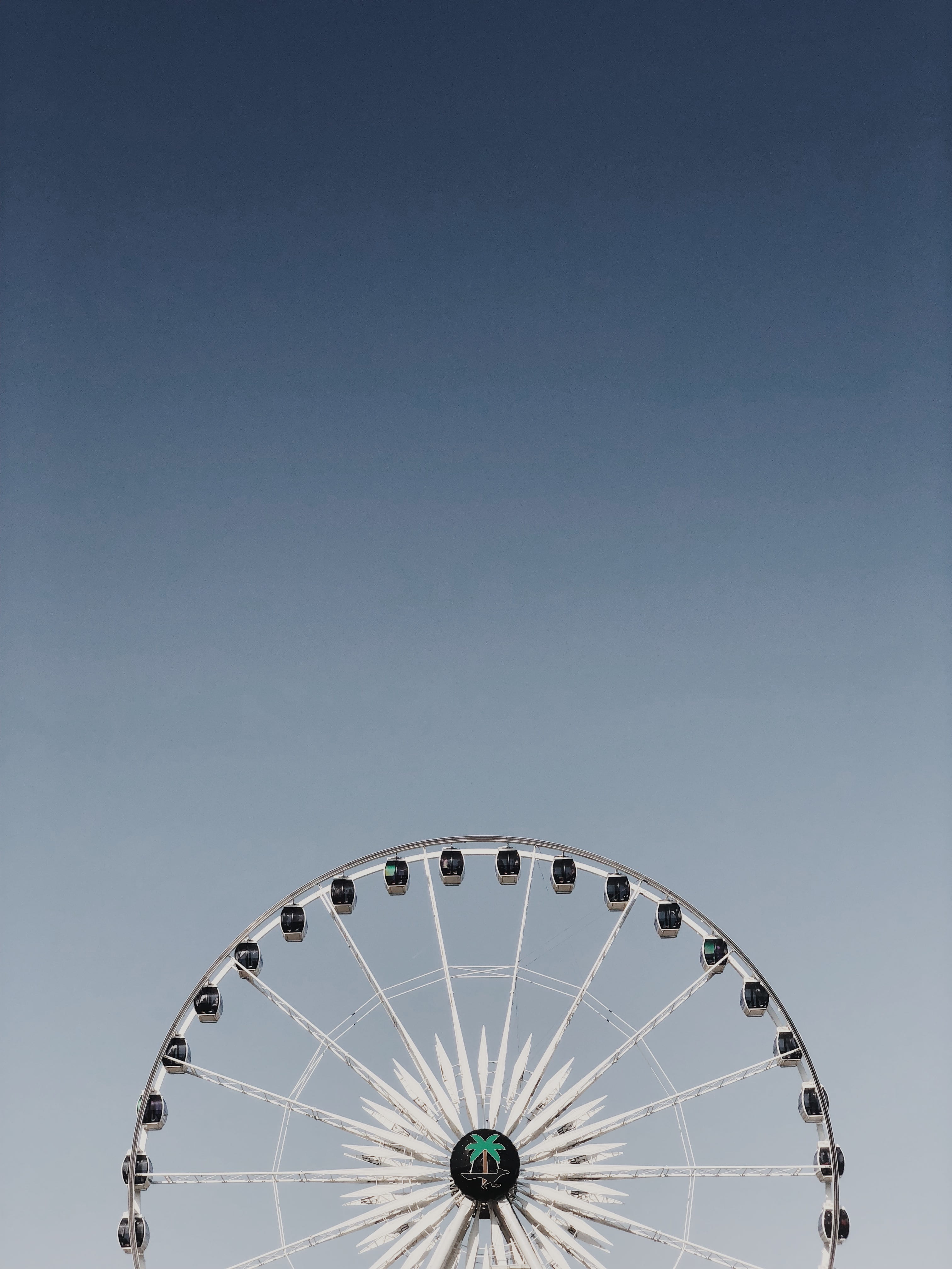 low angle view, daytime, music, amusement park, copy space, ferris wheel, nature, coachella, coast, sky, white, arts culture and entertainment, aerial, Phone HD Wallpaper