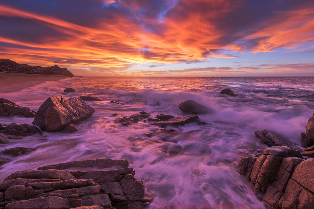 coastline, Light  Reflection, Wave  Rock, scenics, SunSet Beach, landscape, Pueblo Bonito, water, Seascape, Burn, body of water, los, beach, San Lucas, HD Wallpaper