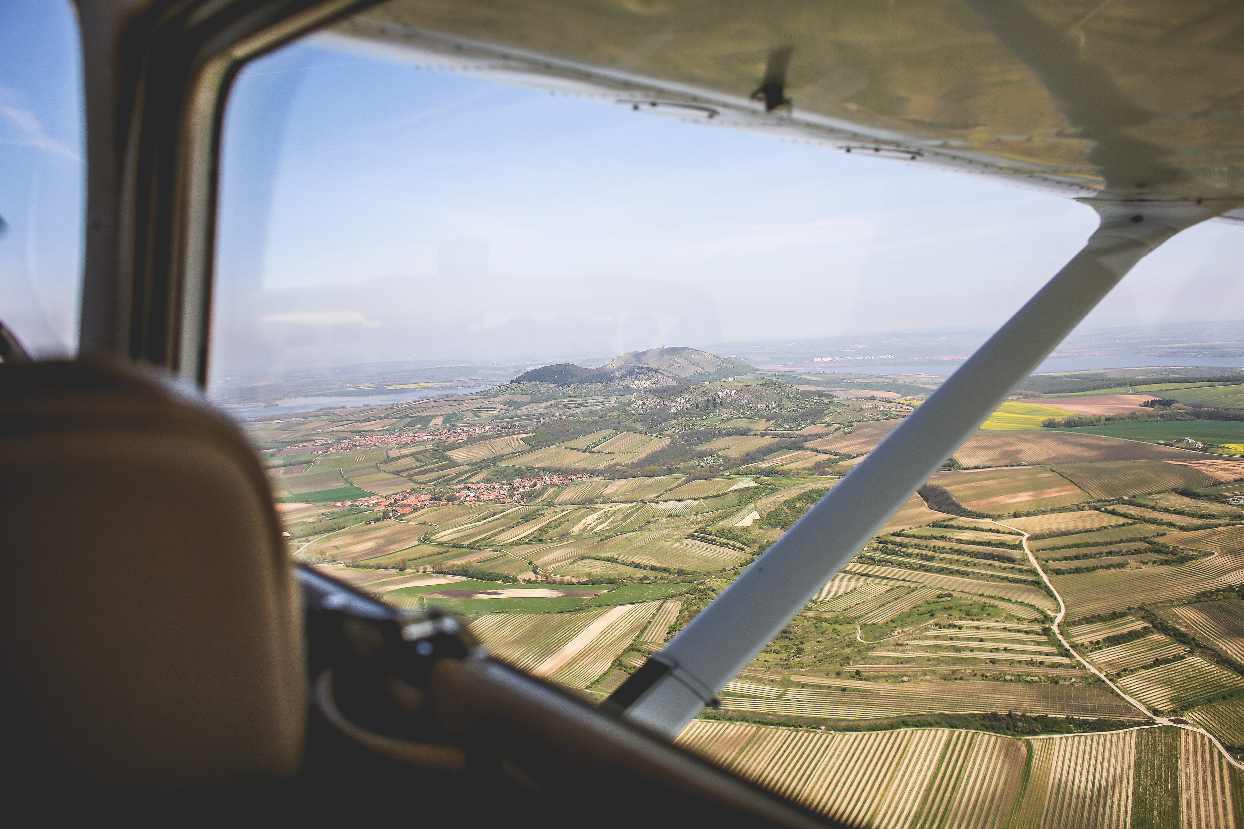 nature, car, Pálava, palava, cessna, mode of transportation, looking Through Window, landscape, transparent, lava, sky, day, scenery, air Vehicle, Hills, HD Wallpaper