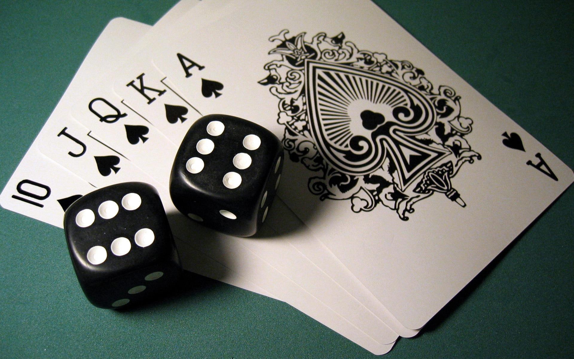 spade, die, dice, cards, poker, 1920x1200, suit, flush, card, pair, photography, 1080P, royal, HD Wallpaper