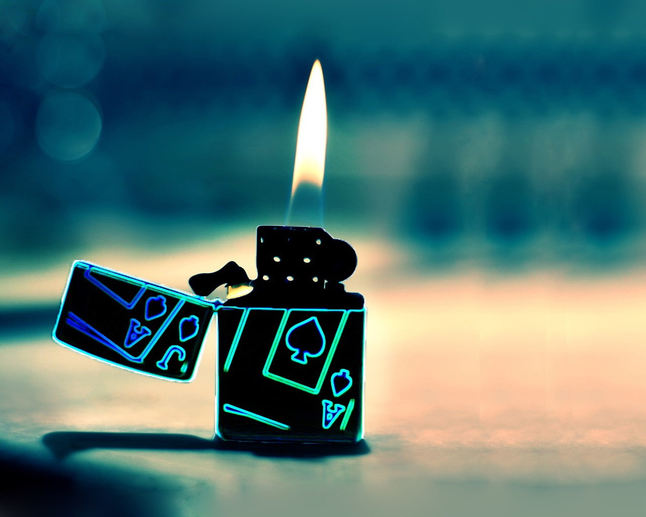 spades, field, depth, x, ace, hd, art, Zippo, nature, fields, DeviantART, 720P, lighters, HD Wallpaper