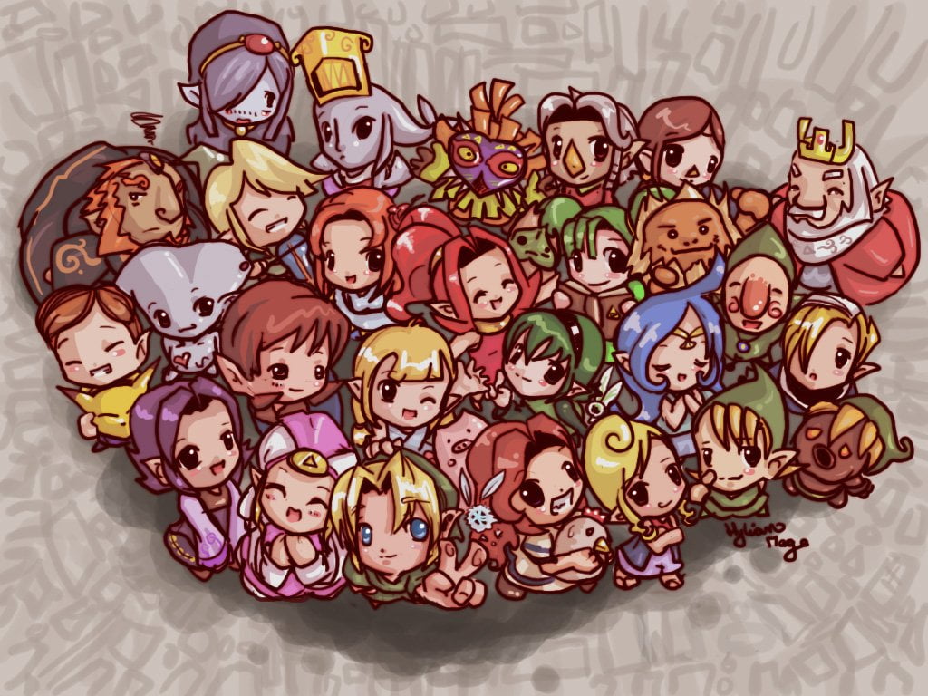 large group of objects, pattern, close-up, character, abundance, indulgence, Tingle (The Legend Of Zelda), floral pattern, high angle view, choice, Link, HD Wallpaper