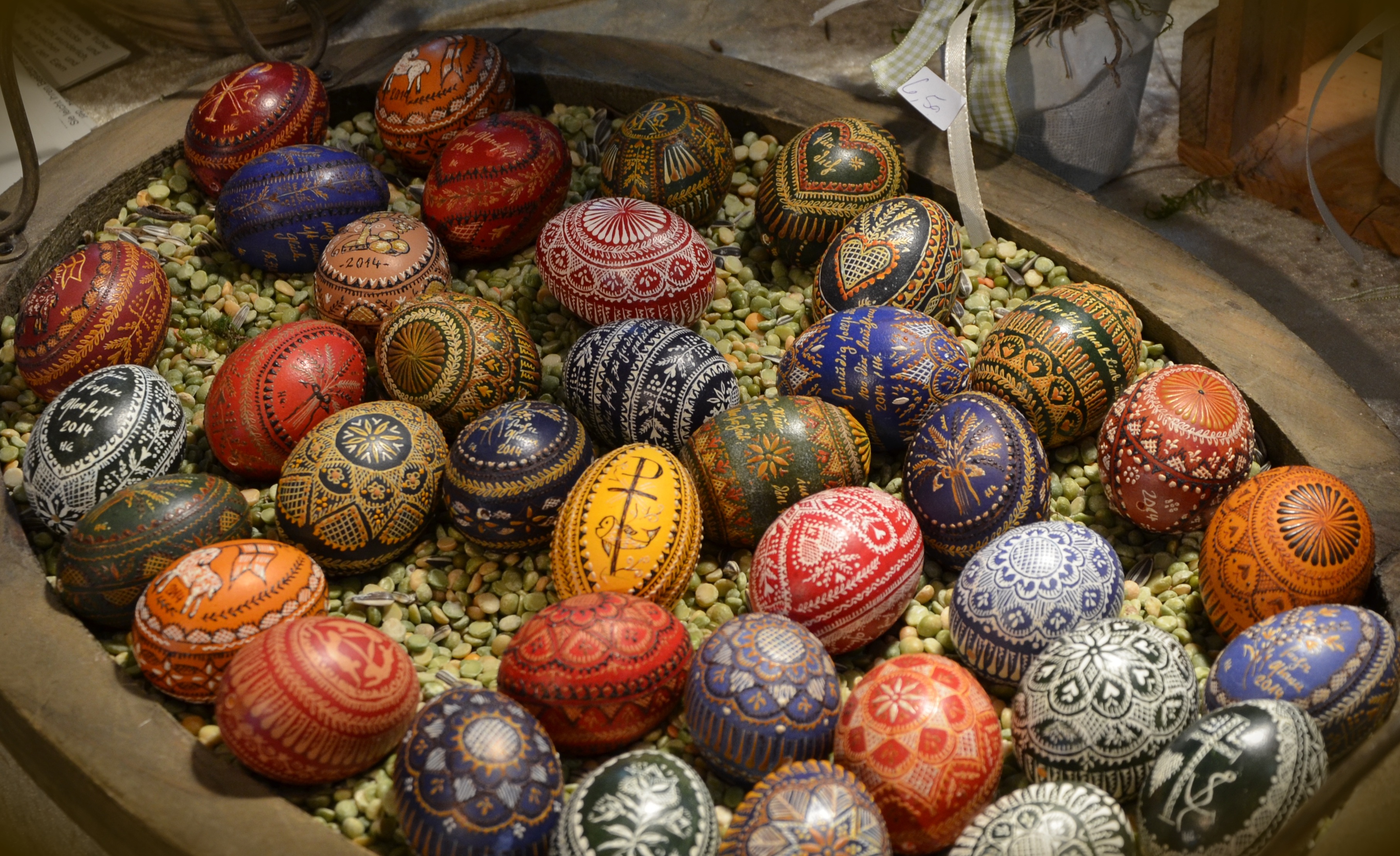 egg, cultures, decoration, retail, high angle view, day, variation, creativity, market, no people, 2K, easter eggs, easter, color, art and craft, ornate, HD Wallpaper