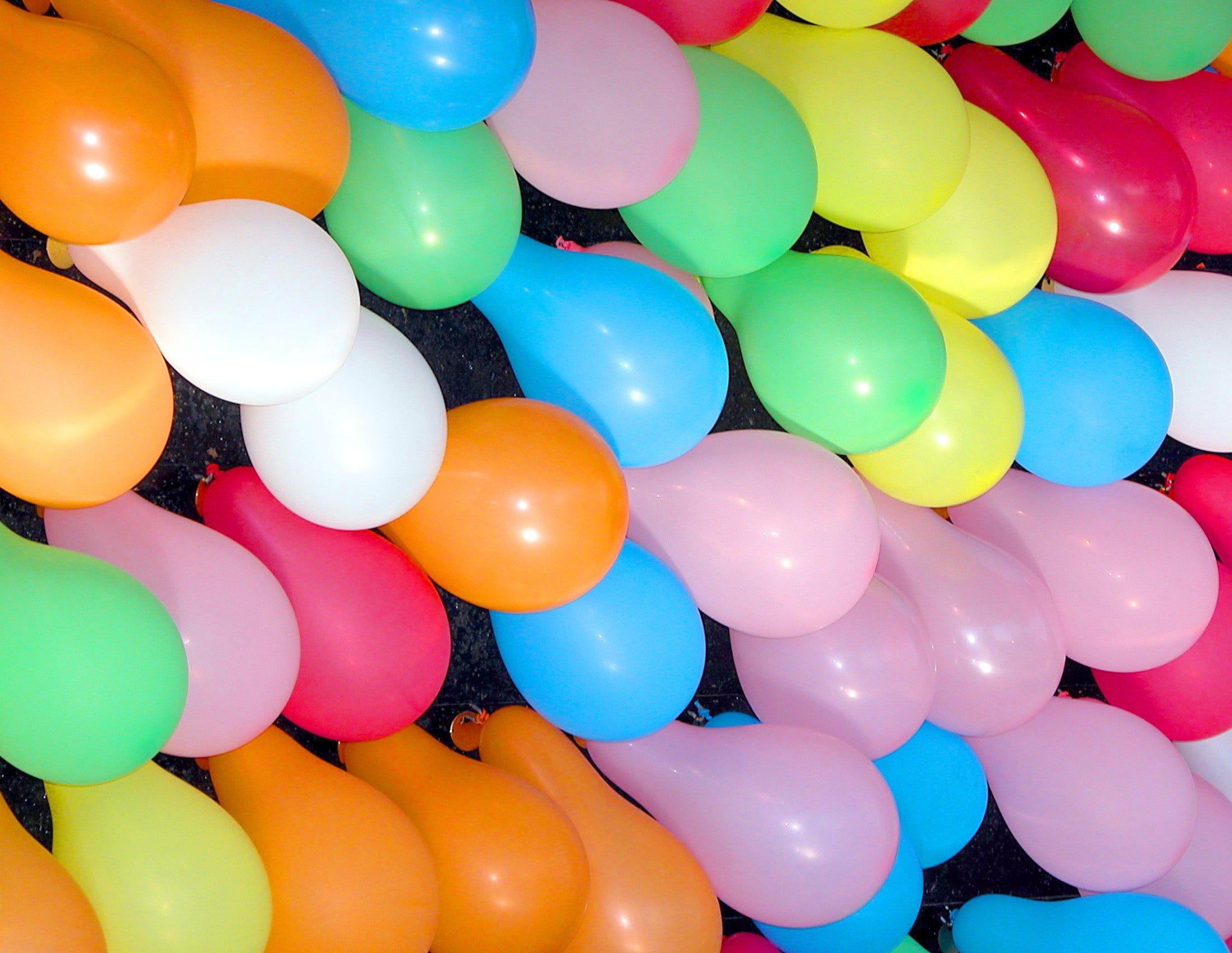 close-up, color, backgrounds, ceiling, holiday, sweet food, pink color, design, choice, purple, celebrate, no people, colorful balloons, air, event, abundance, HD Wallpaper
