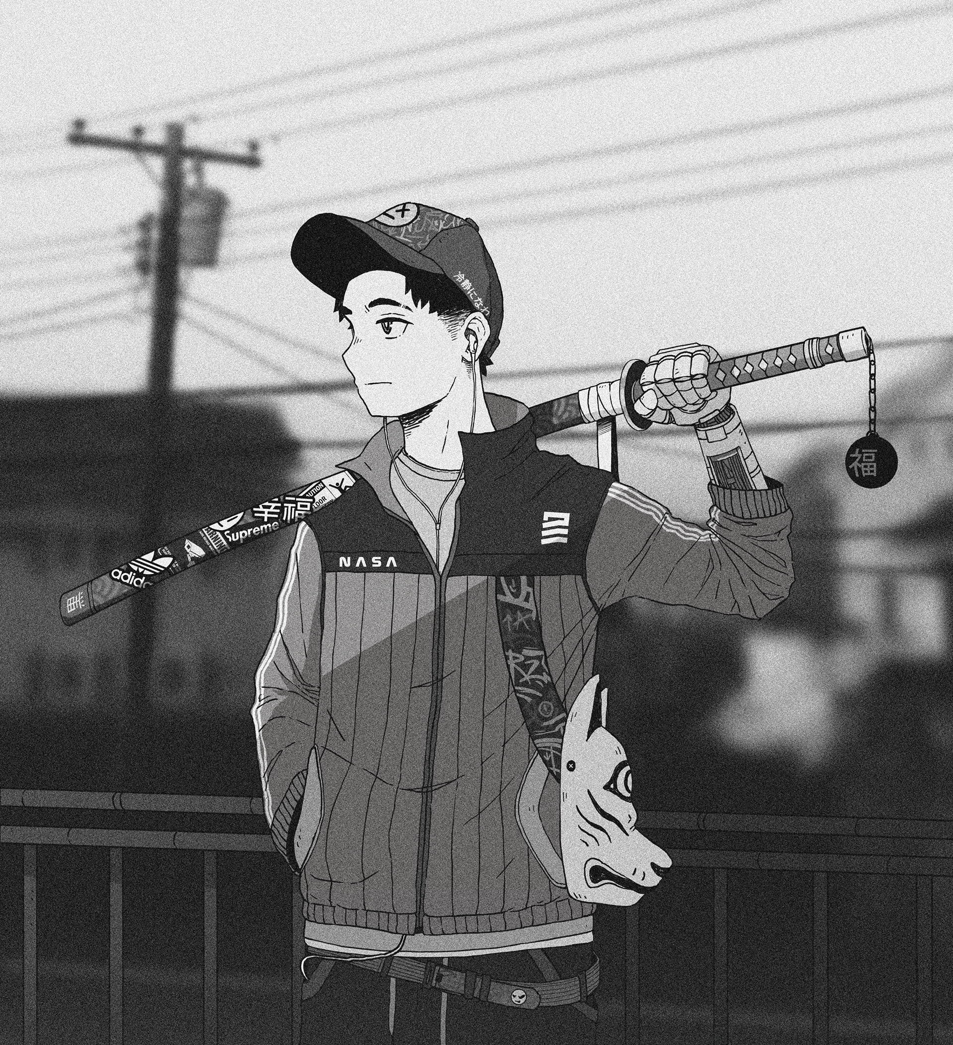 Oska, 1080P, anime, digital art, Phone HD Wallpaper