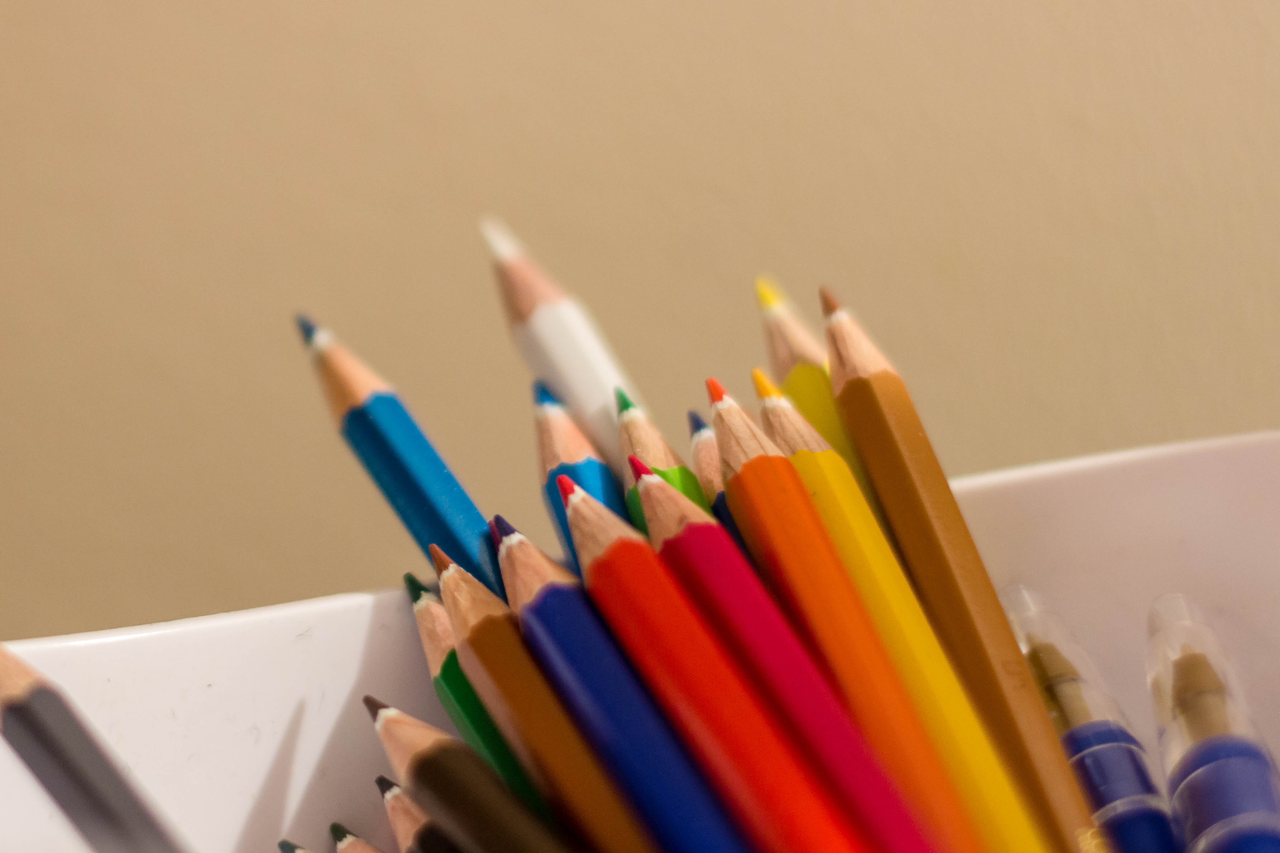 creativity, education, choice, pile, art, no people, indoors, art and craft equipment, craft, group of objects, colors, pencil, colored background, multi colored, HD Wallpaper
