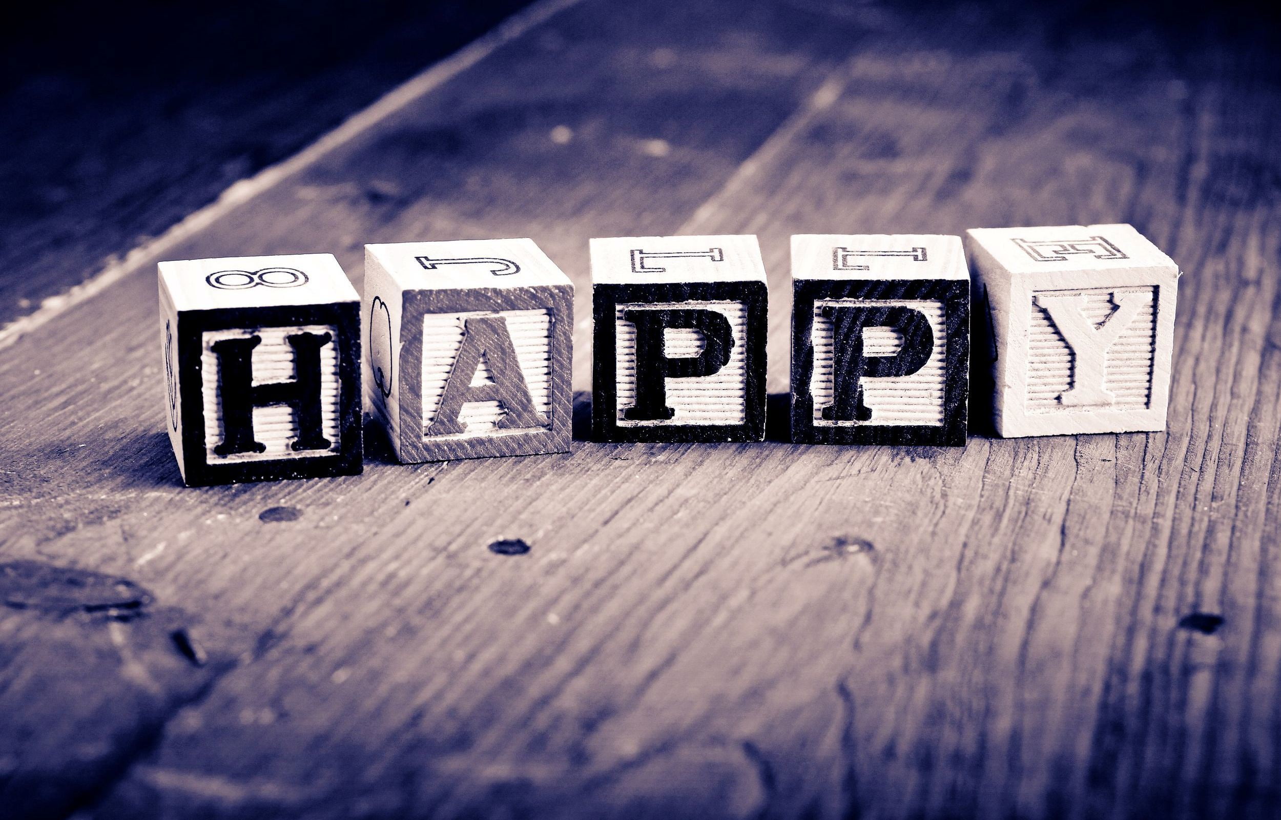 letters, wooden, 1080P, gray, background, fullscreen, widescreen, Happy, photo, mood, misc, cubes, scale, s, happiness, HD Wallpaper
