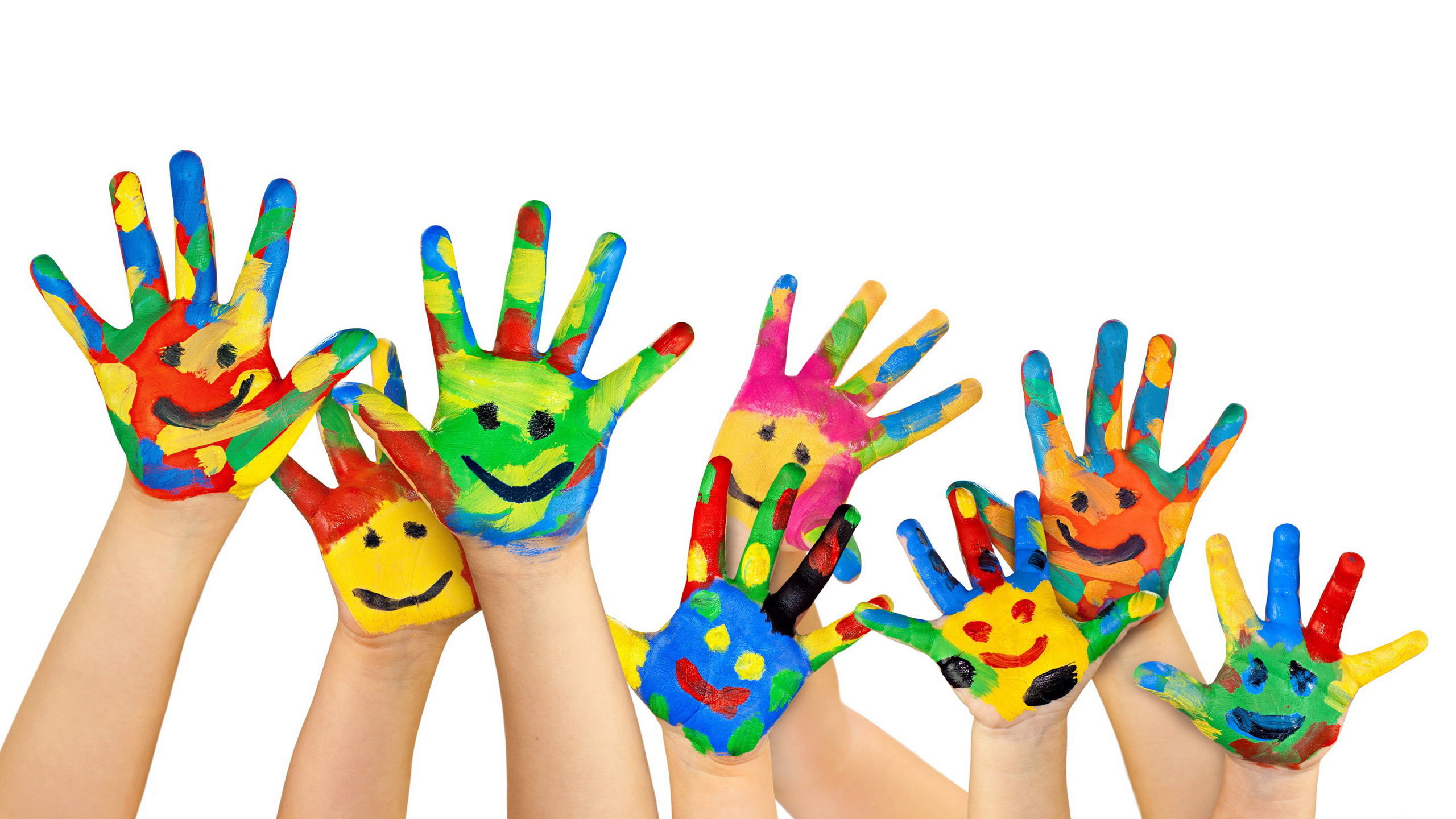 2K, human hand, human limb, multi colored, body part, hand, studio shot, preschool student, art and craft, variation, childhood, Smilies, finger, cut out, HD Wallpaper