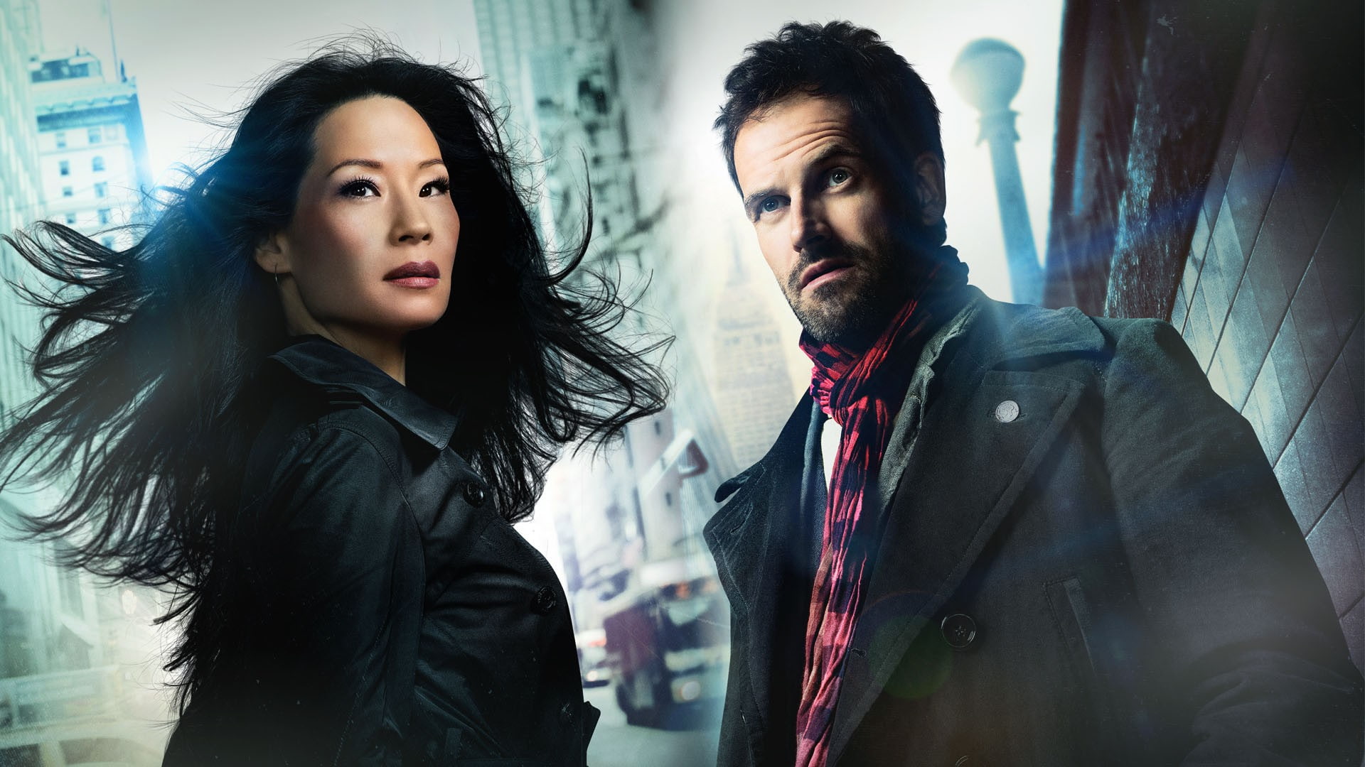 Lucy Liu, black hair, waist up, architecture, 1080P, leisure activity, men, two people, clothing, jacket, people, young adult, young women, lifestyles, HD Wallpaper