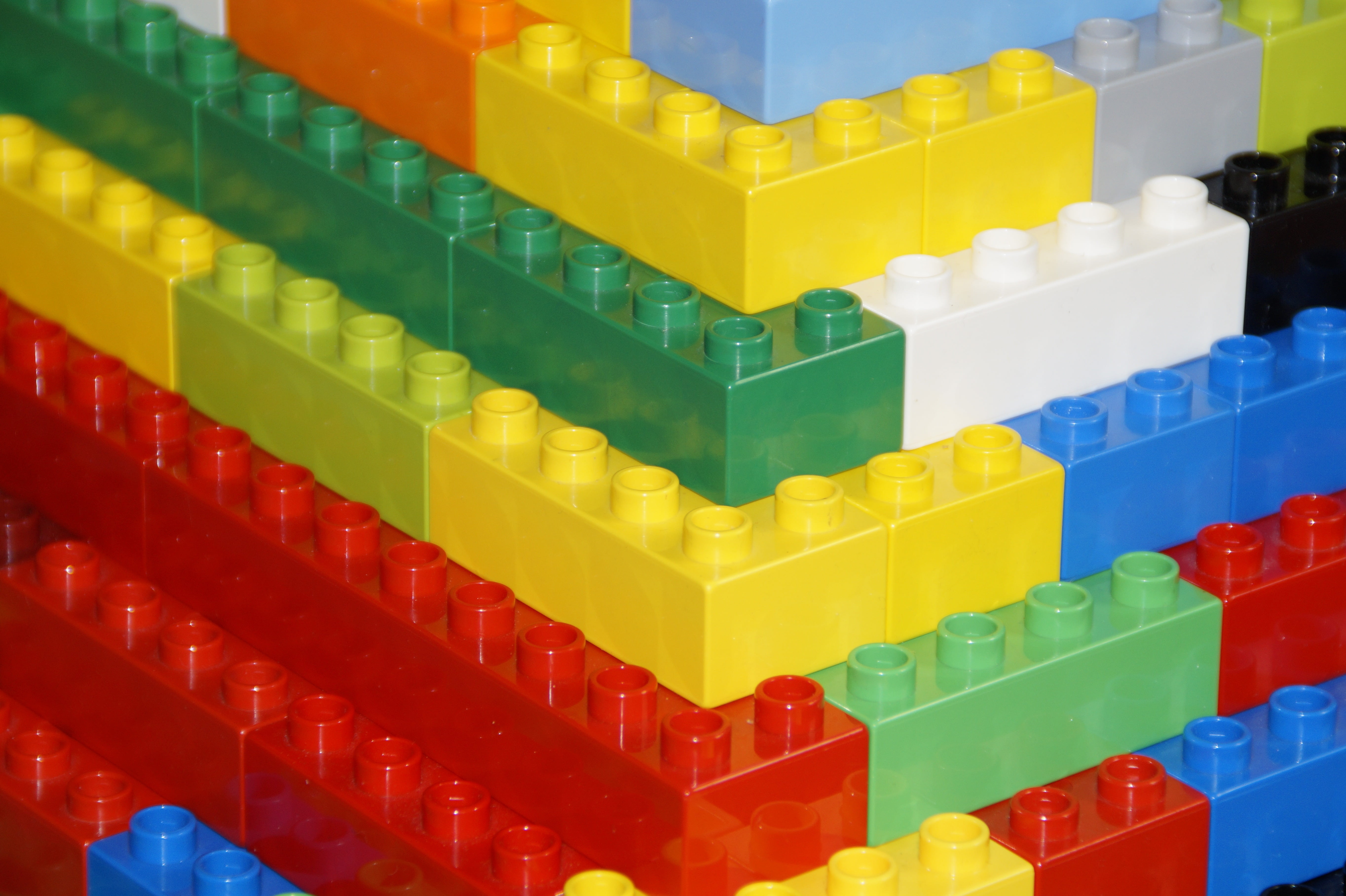 5K, toy, leisure activity, repetition, high angle view, plastic, children, choice, build, assorted, full frame, color, lego, yellow, no people, colorful, HD Wallpaper
