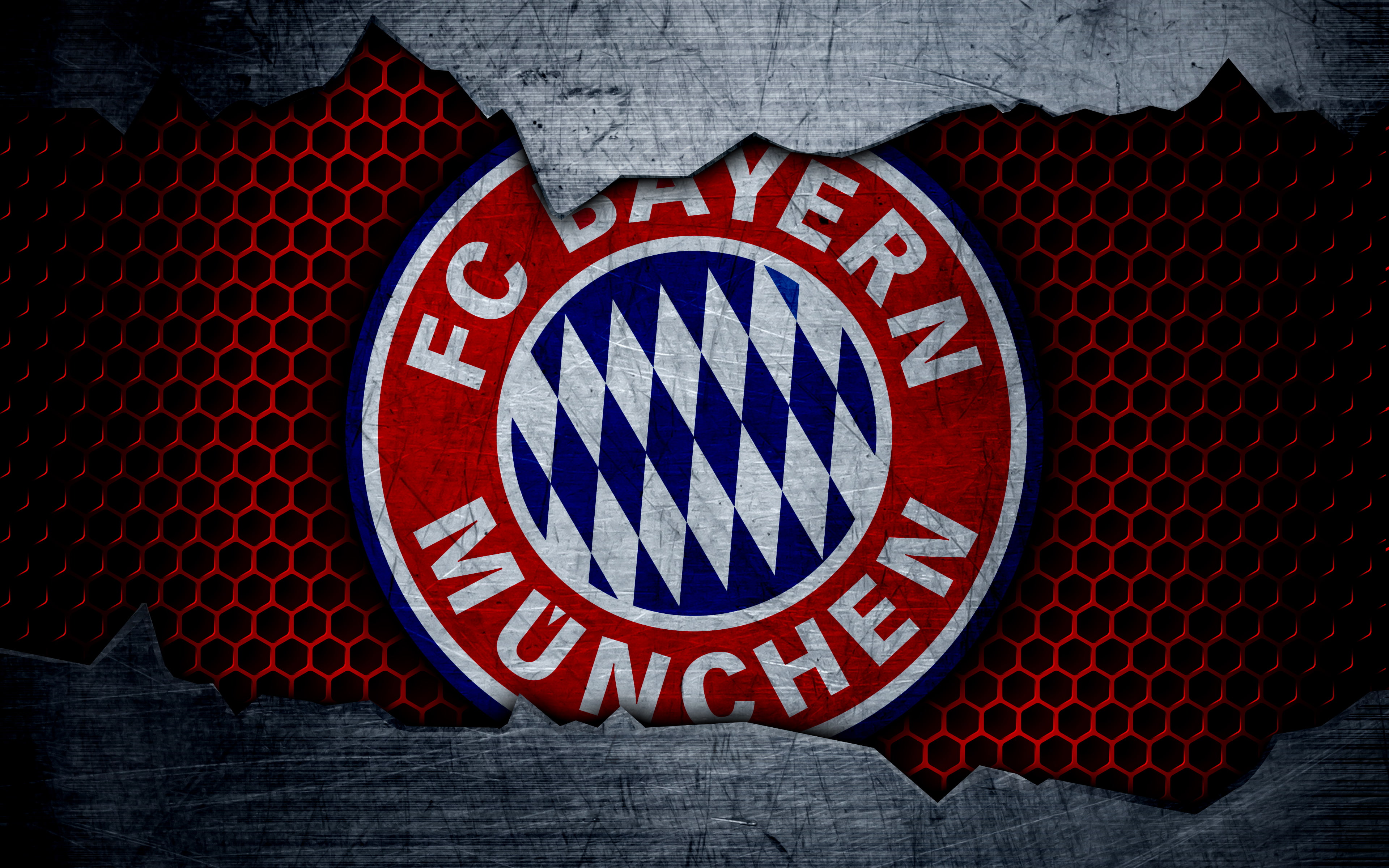 FC Bayern Munich, 4K, Soccer, Logo, Emblem, HD Wallpaper