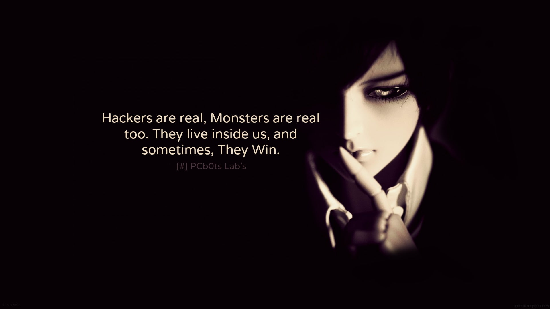 white, Monster, black, Hackers, PCbots, Geek, 1337, 1080P, text, background, HD Wallpaper